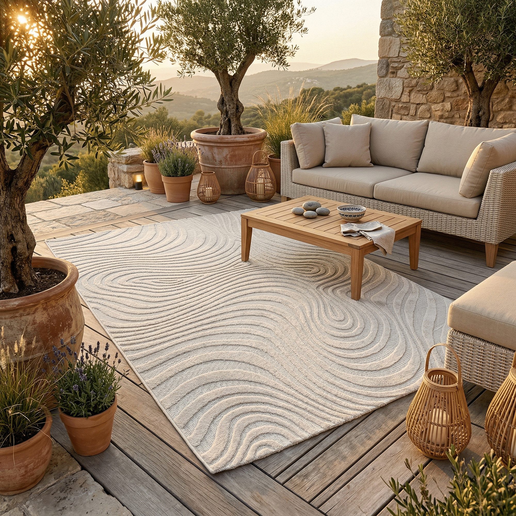 Pergamon Outdoorteppich In & Outdoor Teppich Flachgewebe Classy, Rechteckig, Höhe: 6 mm