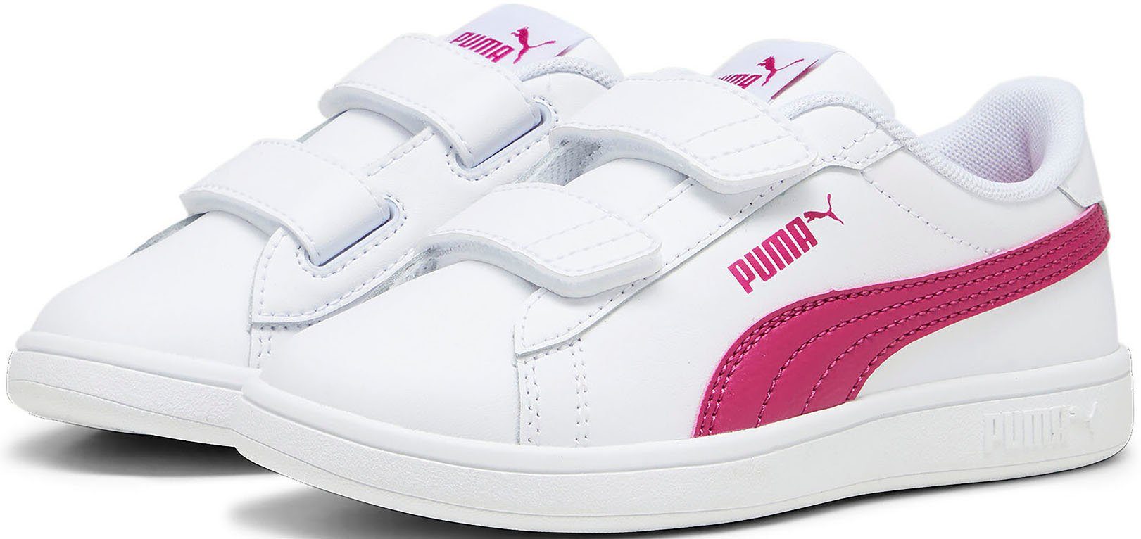 PUMA SMASH 3.0 L V PS Sneaker mit Klettverschluss PUMA White-Pinktastic