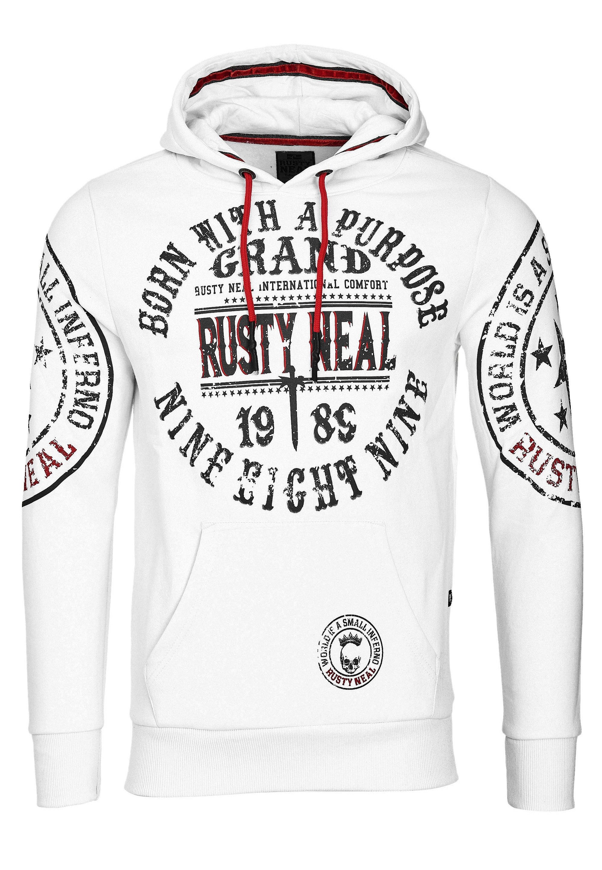 Rusty Neal Kapuzensweatshirt mit coolen Markenprints – Bild 3 von 5