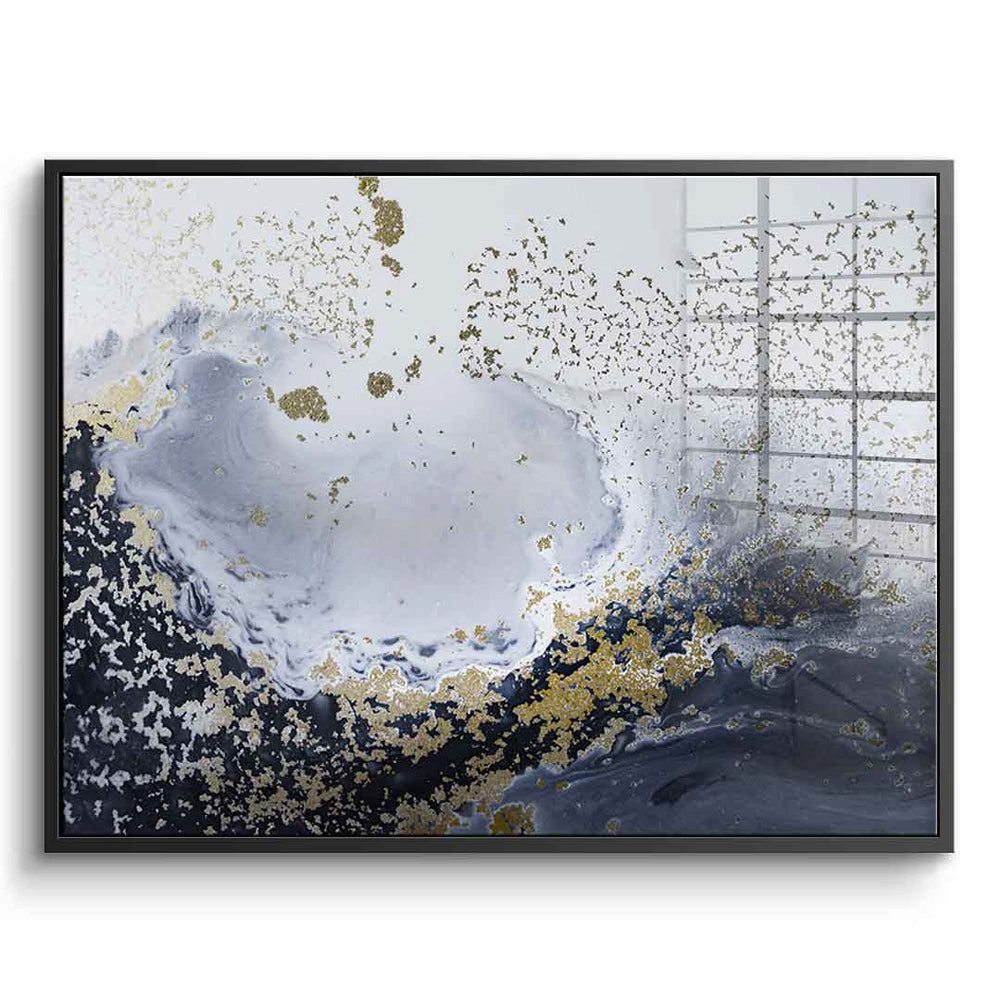 DOTCOMCANVAS® Acrylglasbild Rising Light - Acrylglas, Acrylglasbild Rising Light abstrakt grau weiß Wandbild Kunstdruck