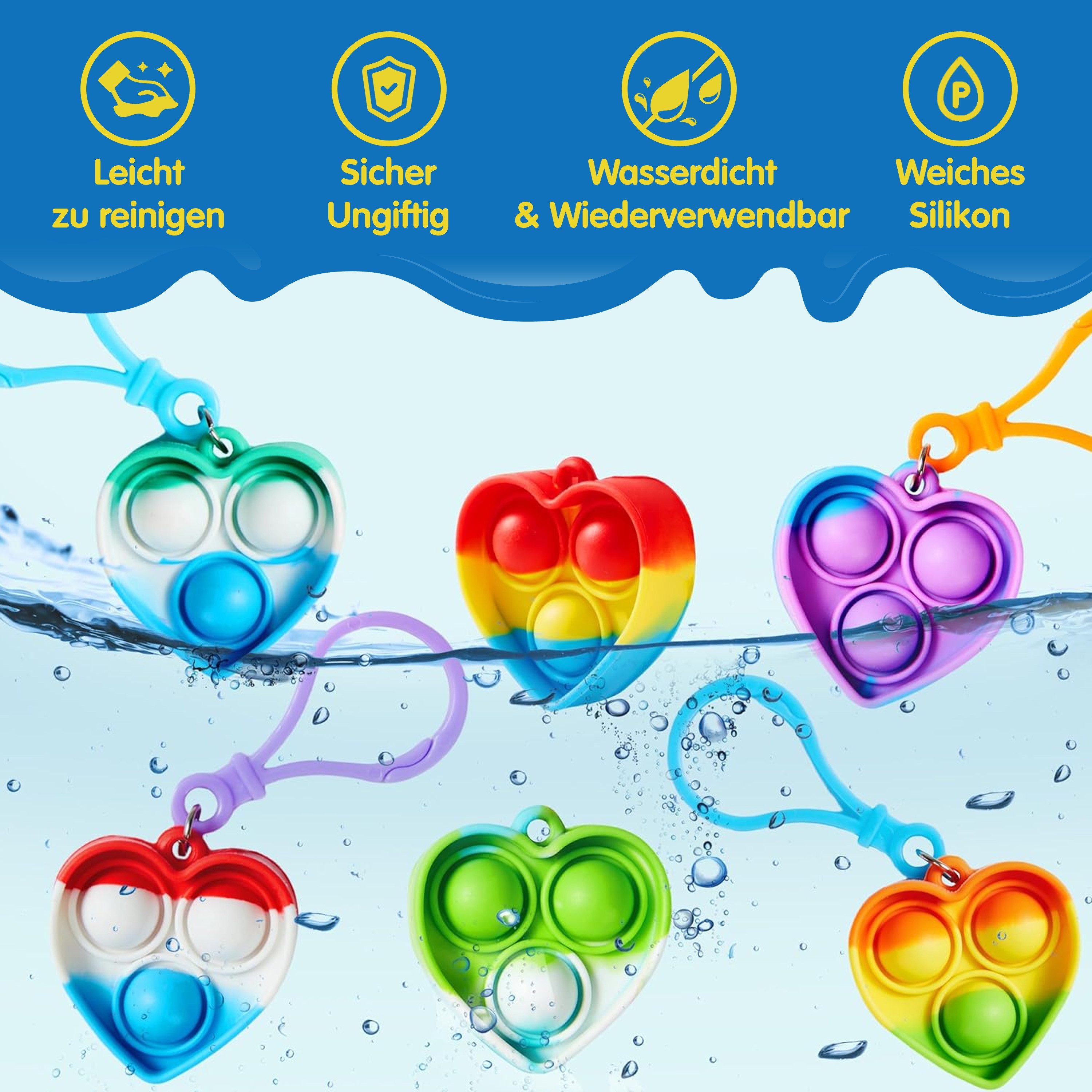 JOYIN Schlüsselanhänger Set JOYIN 30 Stück(Rund) Mitgebsel Kindergeburtstag Mini-Fidget-Spielzeug (30-tlg)