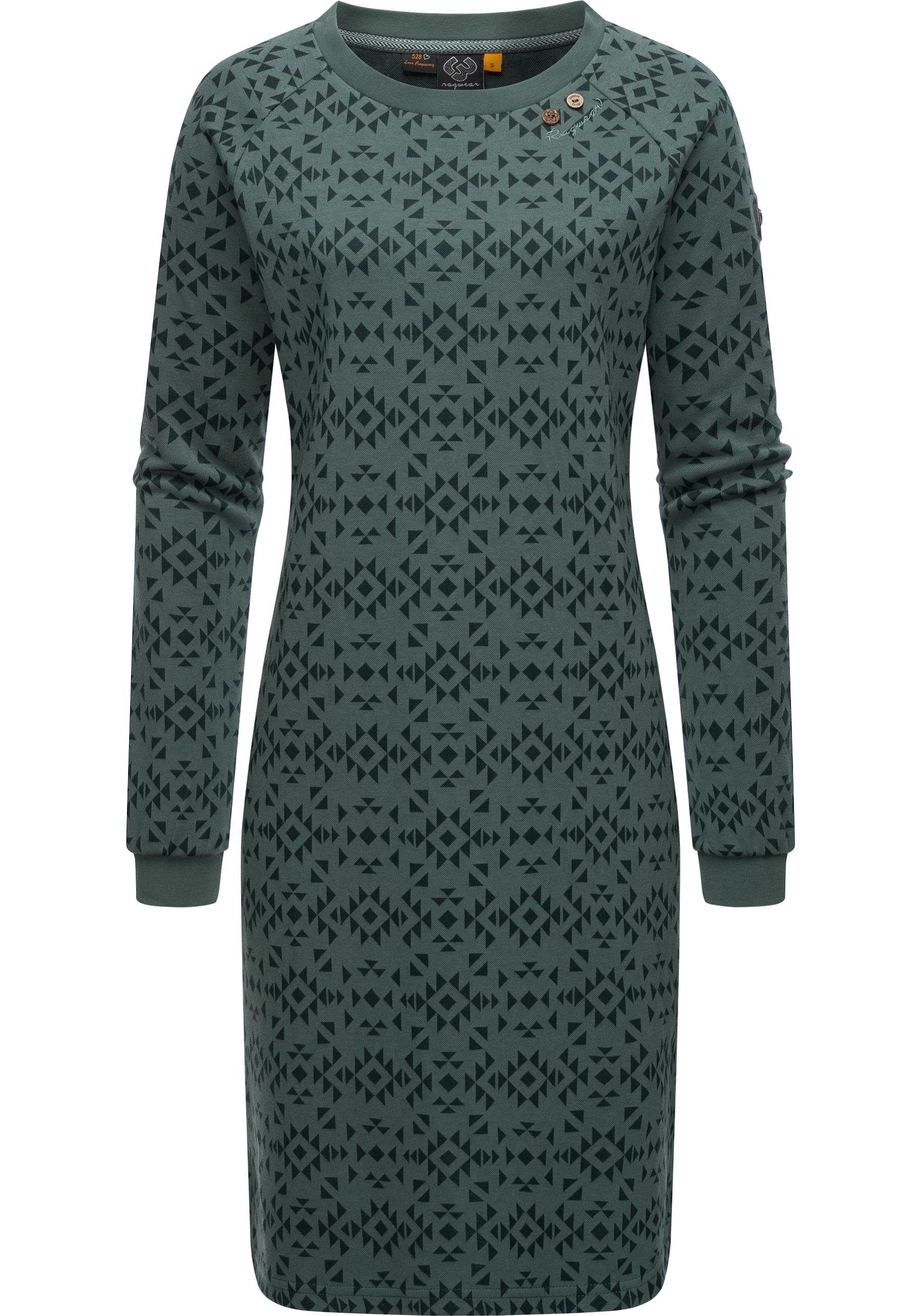 Ragwear Sweatkleid Dassa Aztec stylisches Langarmkleid für den Winter günstig online kaufen