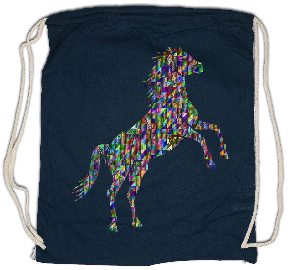 Urban Backwoods Turnbeutel Colored Horse II Turnbeutel Pferd Pferde Reiter Reitsport Turnier (1-tlg), Sport Reiten Riding Rider