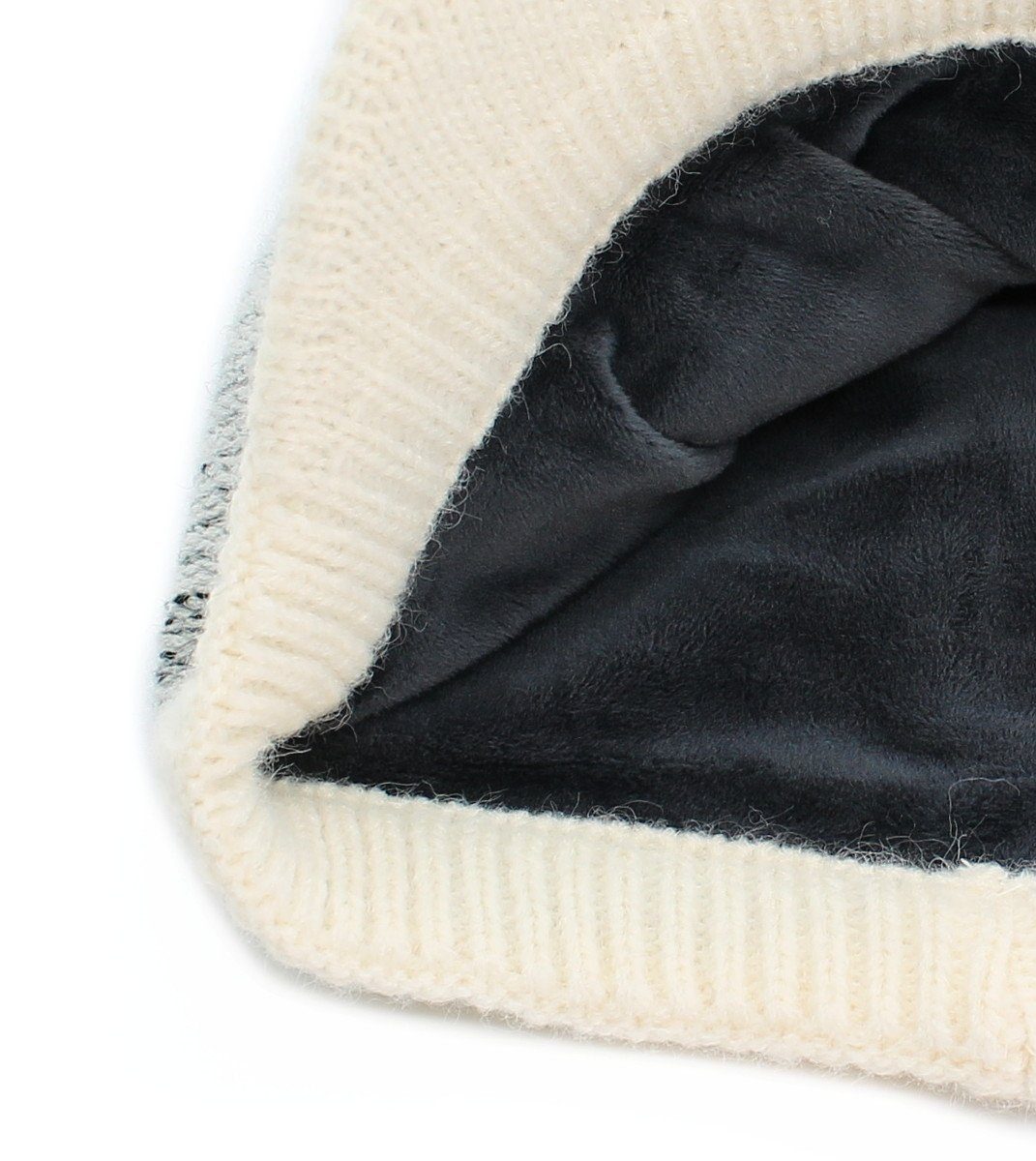 dy_mode Strickmütze Damen Schirmmütze Gefüttert zweifarbige Strickmütze mit günstig online kaufen