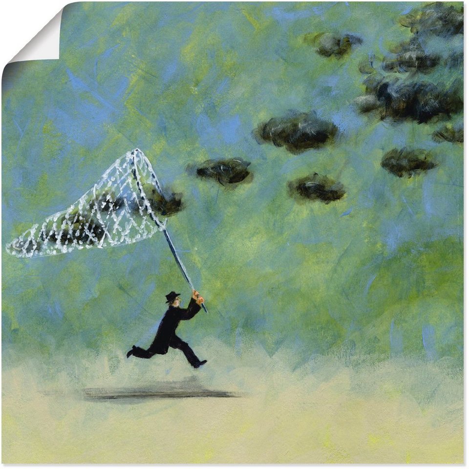Artland Wandbild Wolkenfänger, Mann (1 St), als Leinwandbild, Wandaufkleber  oder Poster in versch. Größen