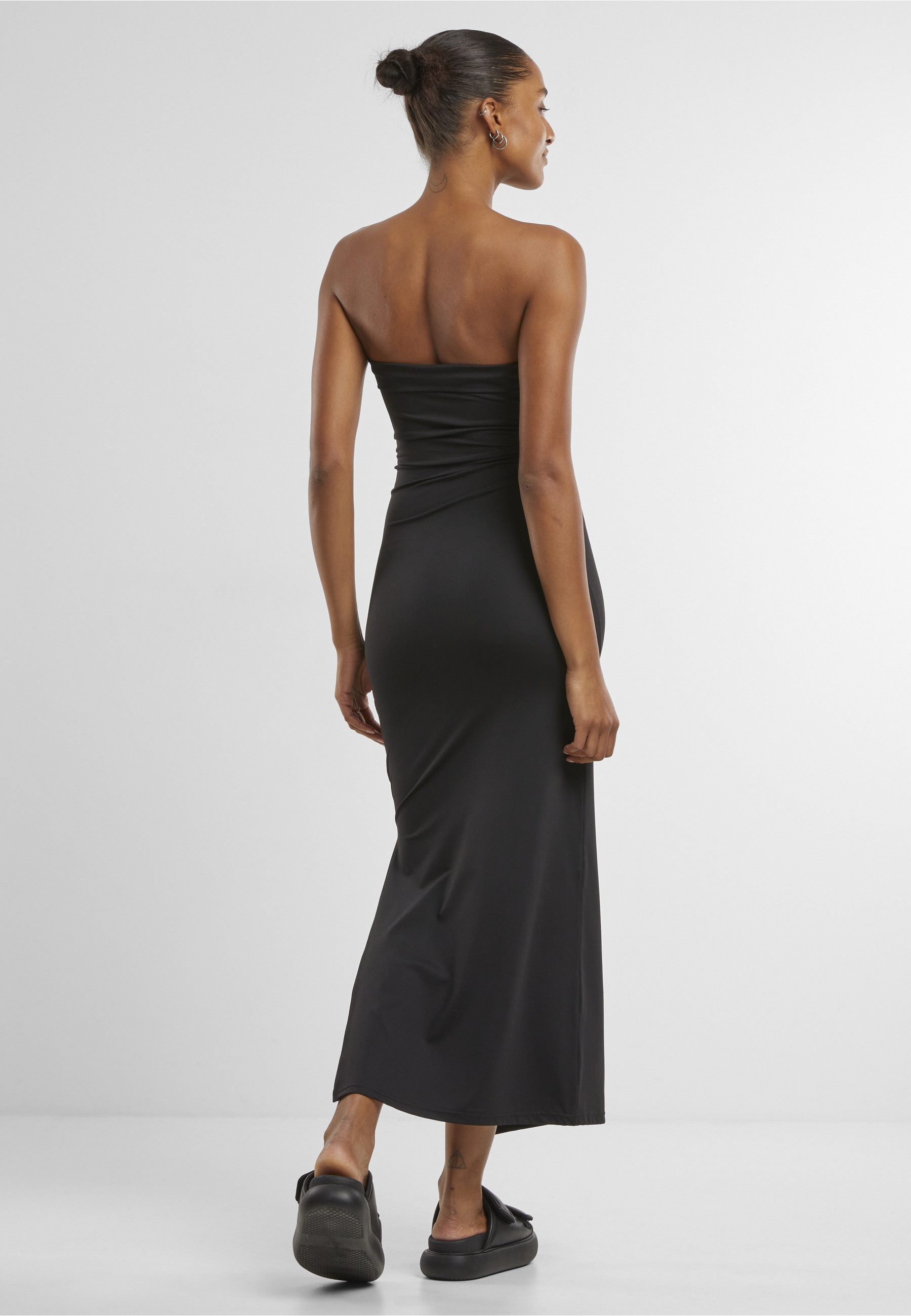 URBAN CLASSICS Shirtkleid Urban Classics Ladies Bandeau Midi Dress (1-tlg)