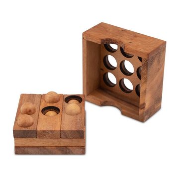 Logoplay Holzspiele Spiel, Golf Puzzle - 3D Puzzle - Knobelspiel mit 6 Spielsteinen in einem Holzkasten Holzspielzeug