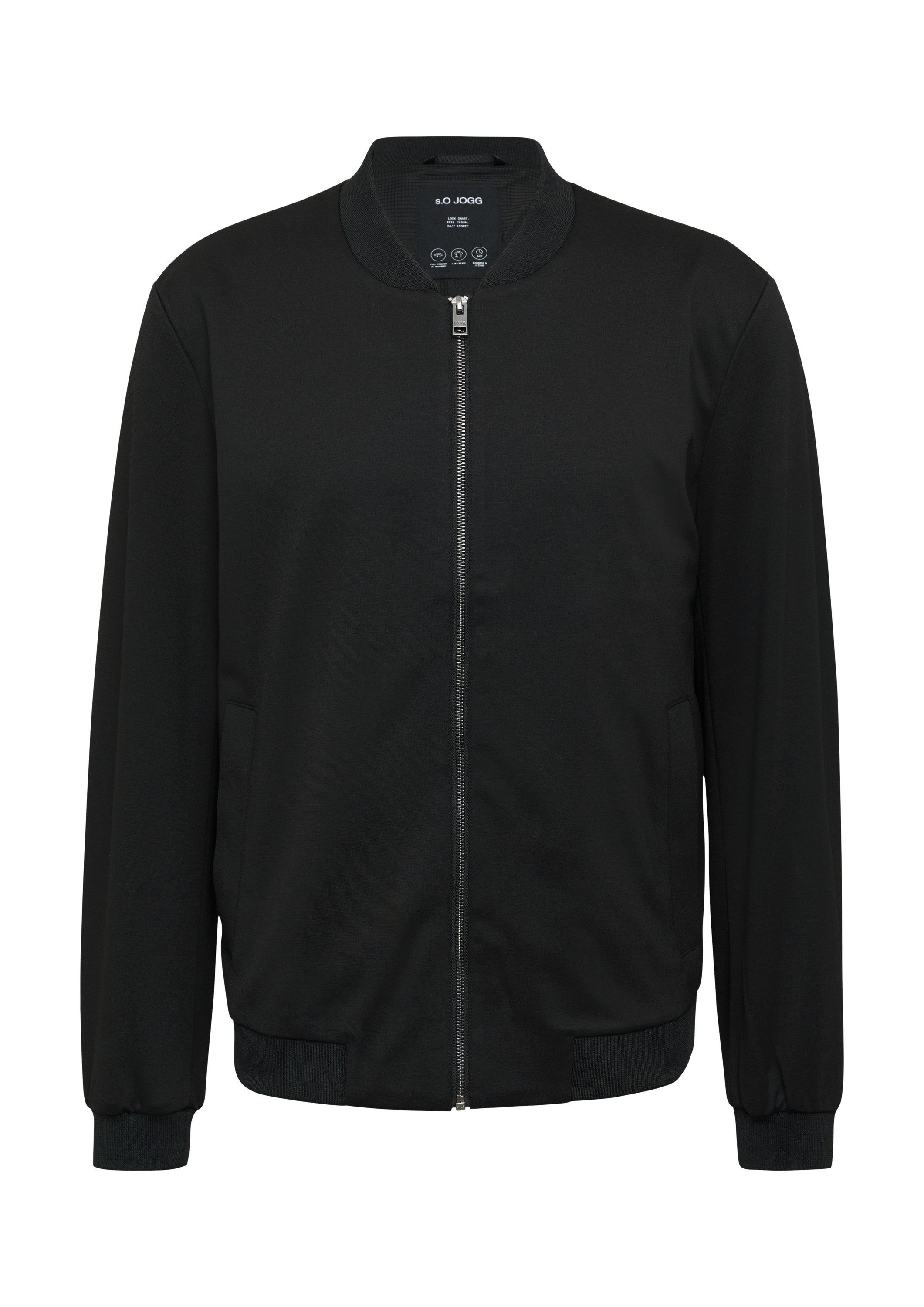 s.Oliver Funktionsjacke Indoor-Jacke S.OJOGG s.O JOGG: Bomberjacke aus Stretch-Jersey