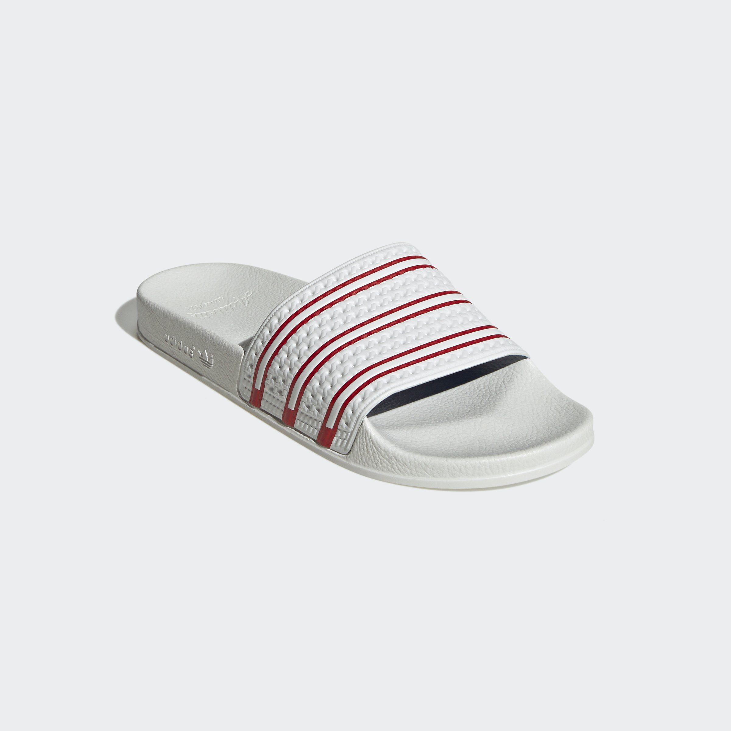 Beliebt und anhaltend adidas Originals ADILETTE weiß Badesandale