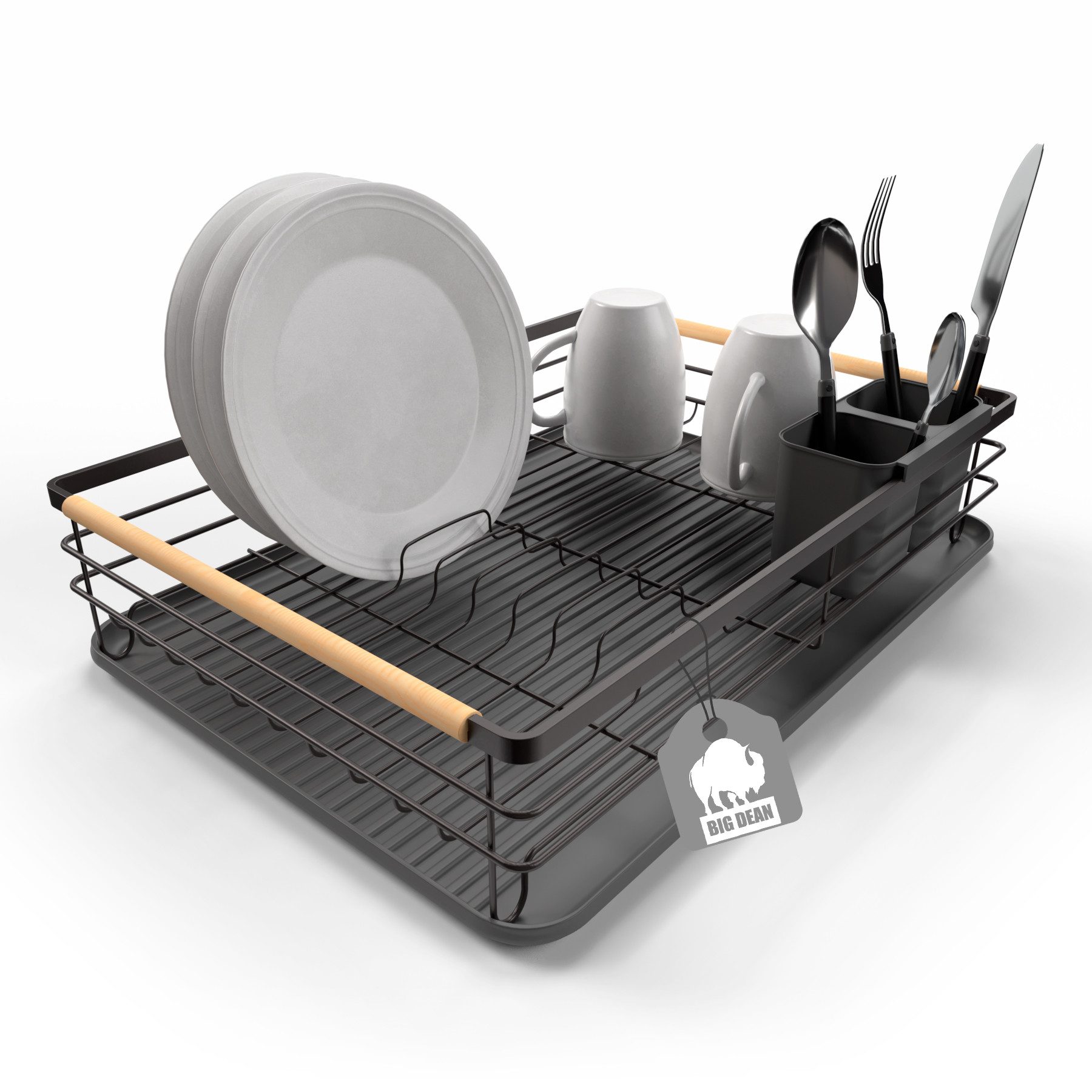 BigDean Trockenständer Abtropfgestell Geschirr aus Metall platzsparendes stilvoll & praktisch, Zubehör für Küche, Stilvoll, Praktisch, Platzsparendes Design, Für alle Arbeitsflächen