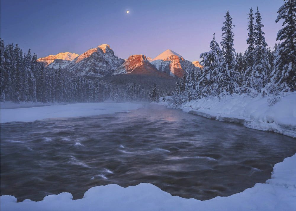 Papermoon Vliestapete "Winter Canadian Rockies" von Andy Hu, Matt & lichtbeständig, hochwertiges formstabiles Vlies, UV-beständigen Farbe, Made in Germany