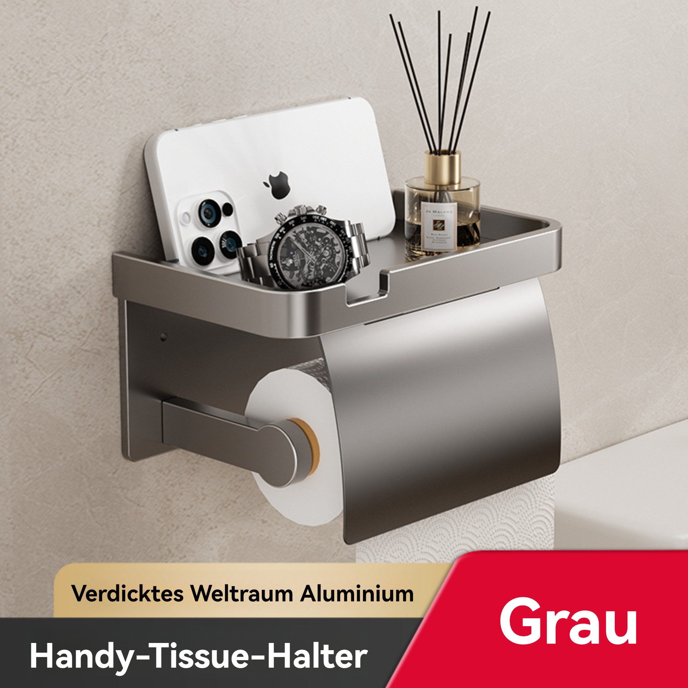 Masbekte Toilettenpapierhalter Wandhalterung für Papierrollen, Klopapierhal günstig online kaufen