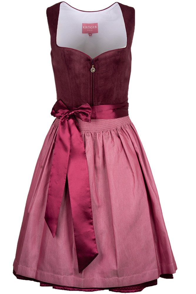 Krüger Madl Dirndl Dirndl Royce 60cm Länge bordeaux