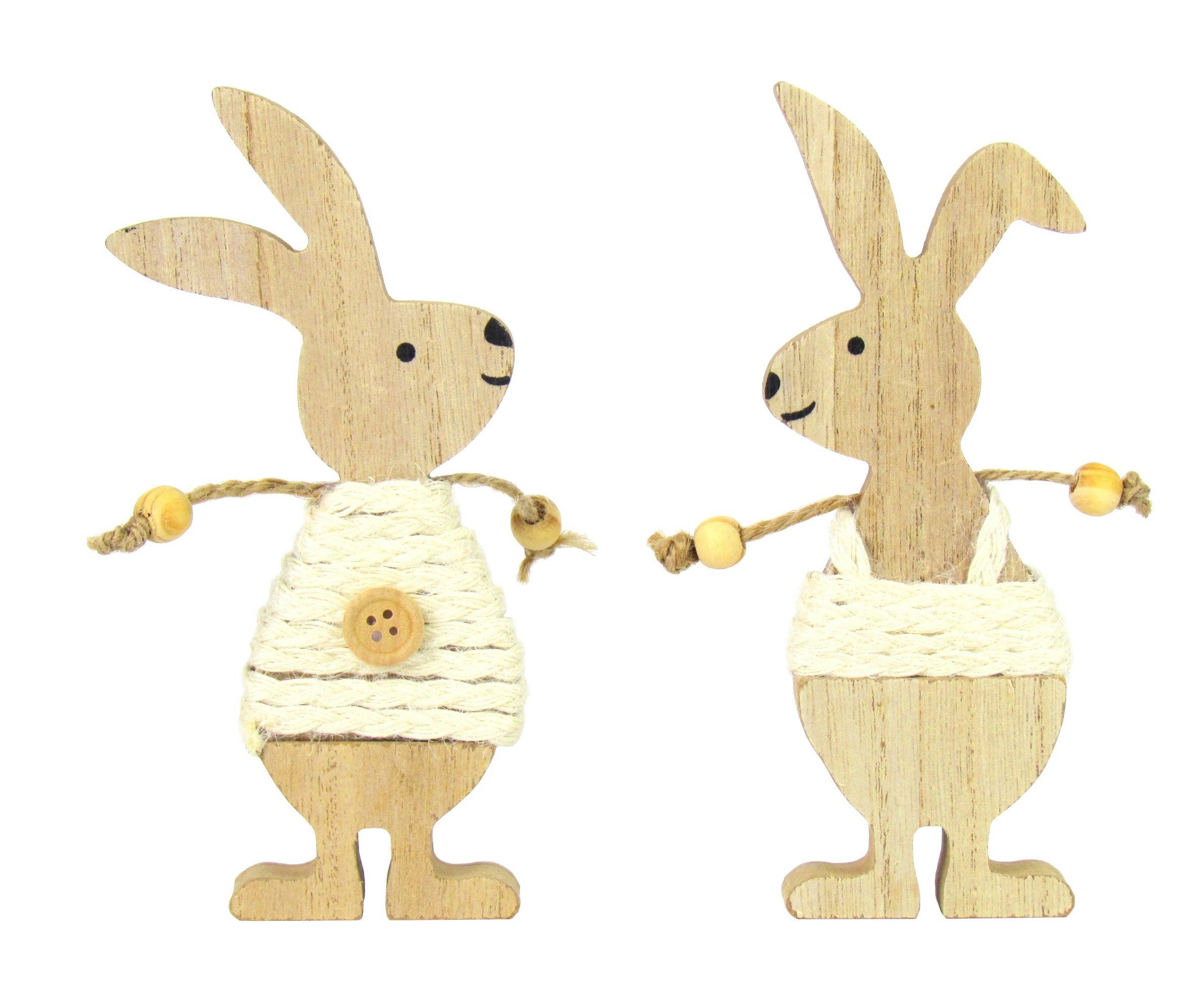 Jean Products Dekofigur 2-teiliges Set Oster Dekoration – verschiedene Designs – aus Holz