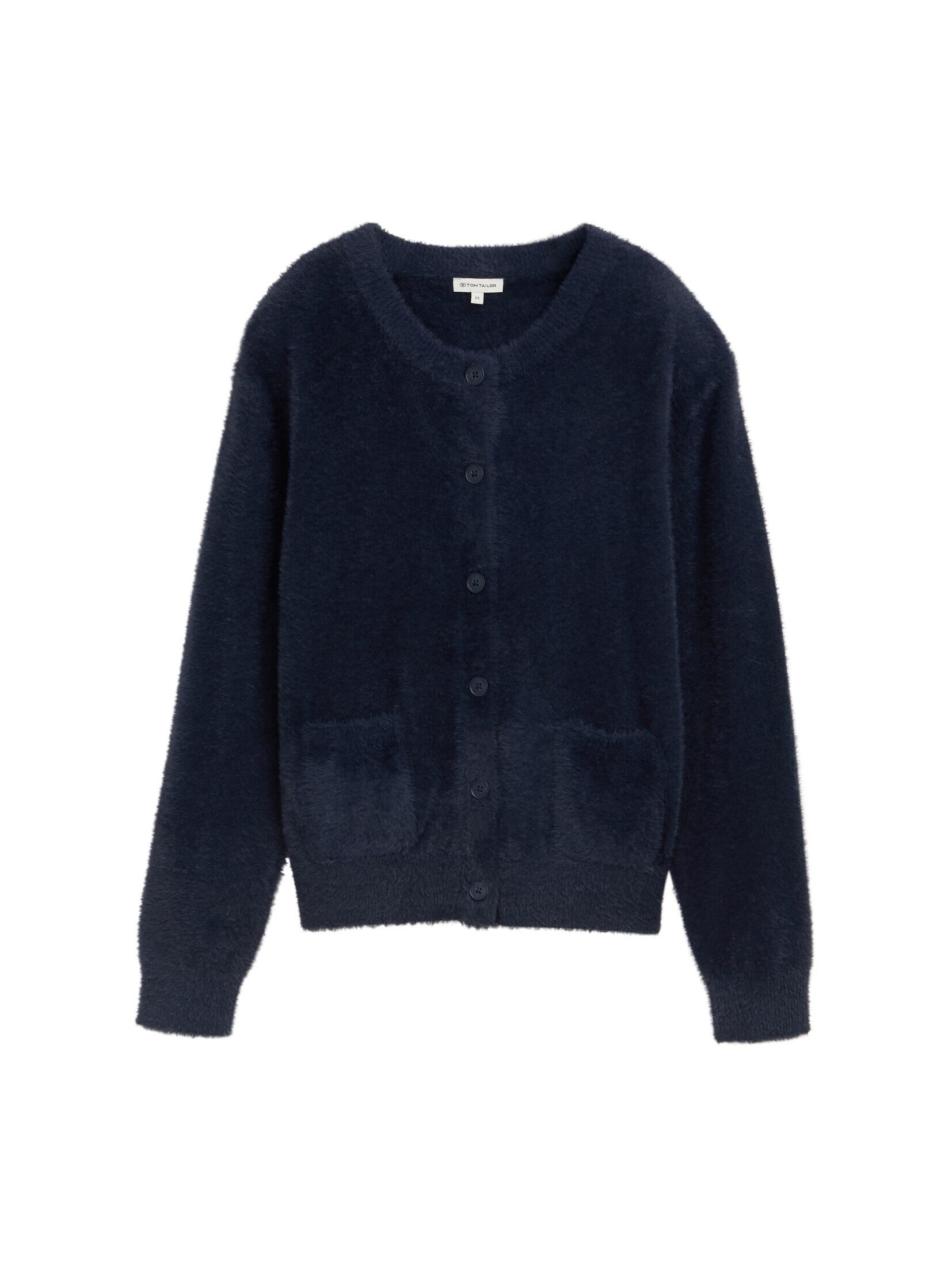 TOM TAILOR Cardigan Pullover & Strickjacken Federgarn-Cardigan mit Knopflei günstig online kaufen