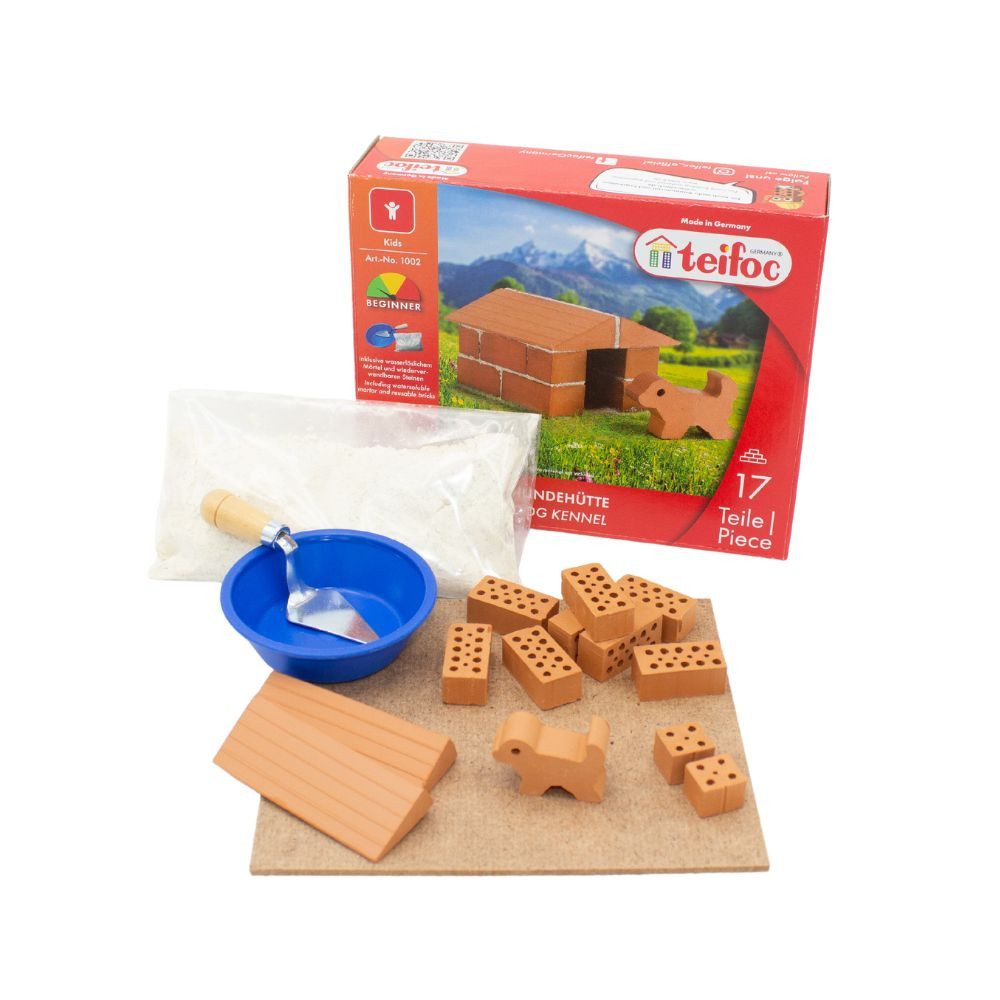 teifoc Hundehütte Steinbaukasten, (Lernspielzeug, 17 St., Bastelset), Kreativspielzeug, Made in Germany