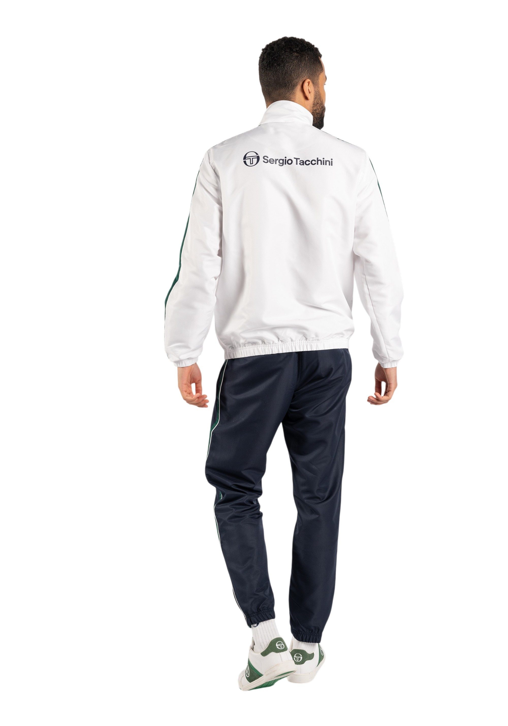 Sergio Tacchini Trainingsanzug Trainingsanzug Sergio Tacchini Agave (2-tlg., Jacke und Hose), Streifendetails