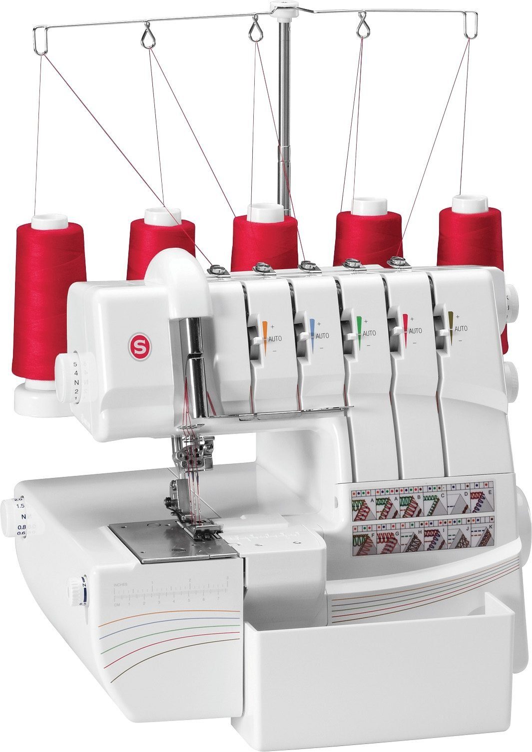 meistverkauft Singer Overlock-Nähmaschine Stiche 14 14 14T968DCD, Professional Programme, 5