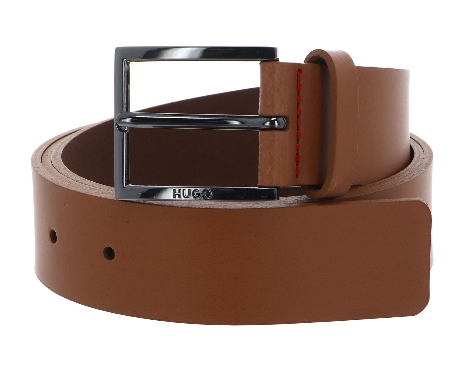 HUGO Ledergürtel Geek Sz35 Leather Belt aus echtem Rindsleder