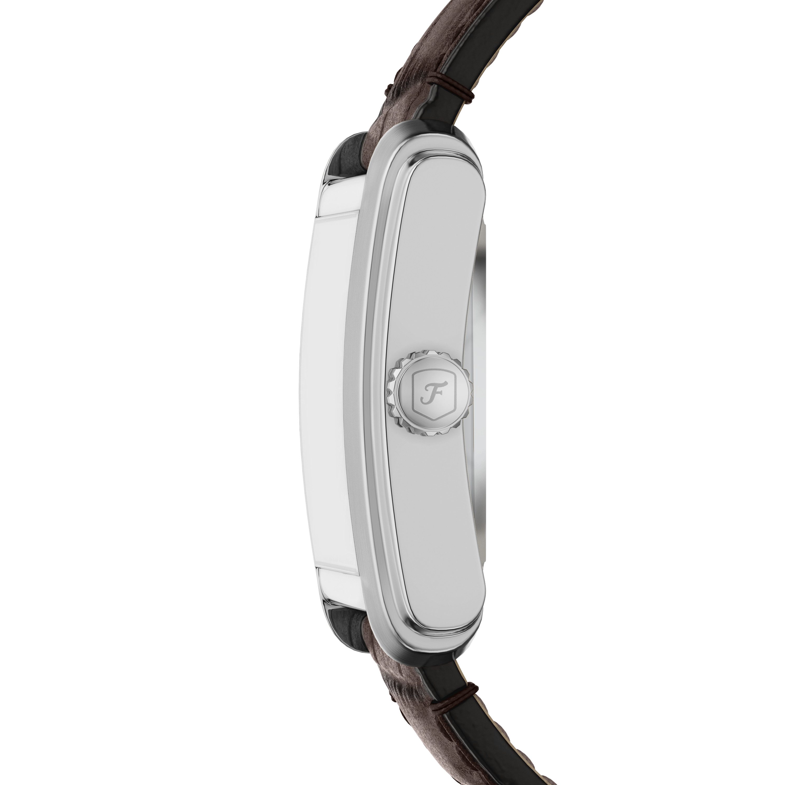 Fossil Automatikuhr Carraway ME3272, Armbanduhr, Herrenuhr, Mechanische Uhr, Lederarmband, analog
