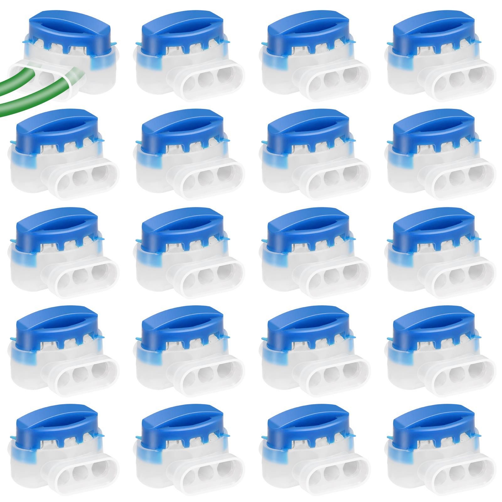 VERCO Kabelverbinder-Sortiment Kabelklemme für Mähroboter Begrenzungskabel, Schnellverbinder Kabel Verbinder wasserdicht durch Gel