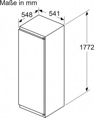 Constructa Einbaukühlschrank CK181NSE0, 177,2 cm hoch, 54,1 cm breit