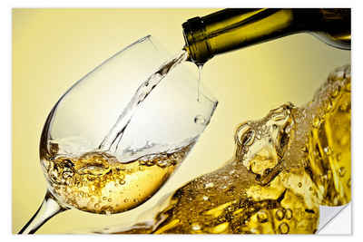 Posterlounge Wandfolie Editors Choice, Weißwein im Weinglas, Fotografie