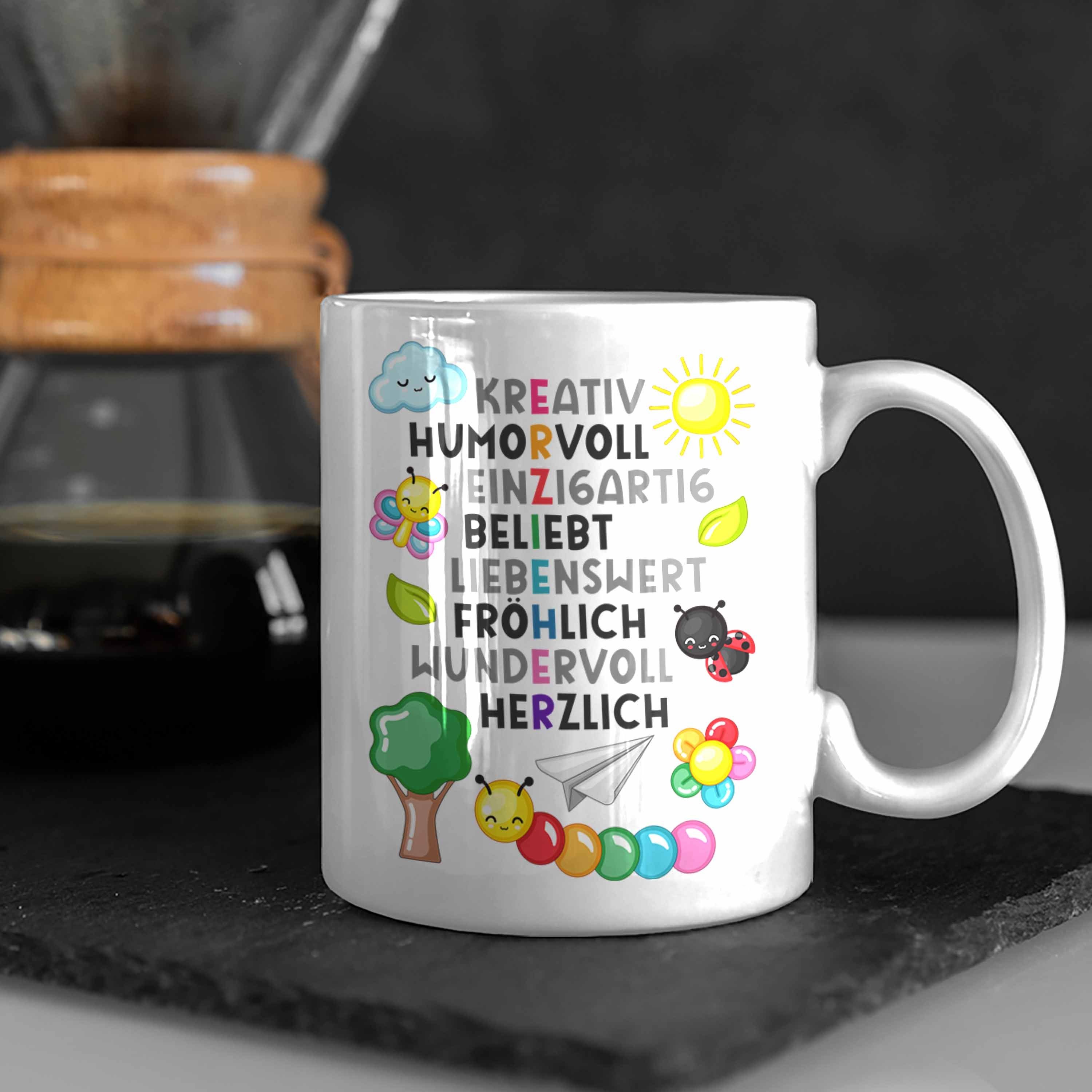 Tasse Trendation Kreativ Erzieherin - Danke Tasse Kleine Trendation Spruch Weiss Abschiedsgeschenk Dankeschön Kindergärtnerin Geschenk Beste Menschen