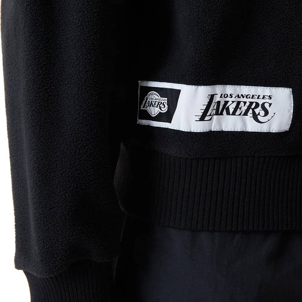 New Era Stehkragenpullover Sweatpulli New Era NBA Eastwest Los Angeles Lakers (1-tlg) Kontrastfarbender 1/4 Reißverschluss