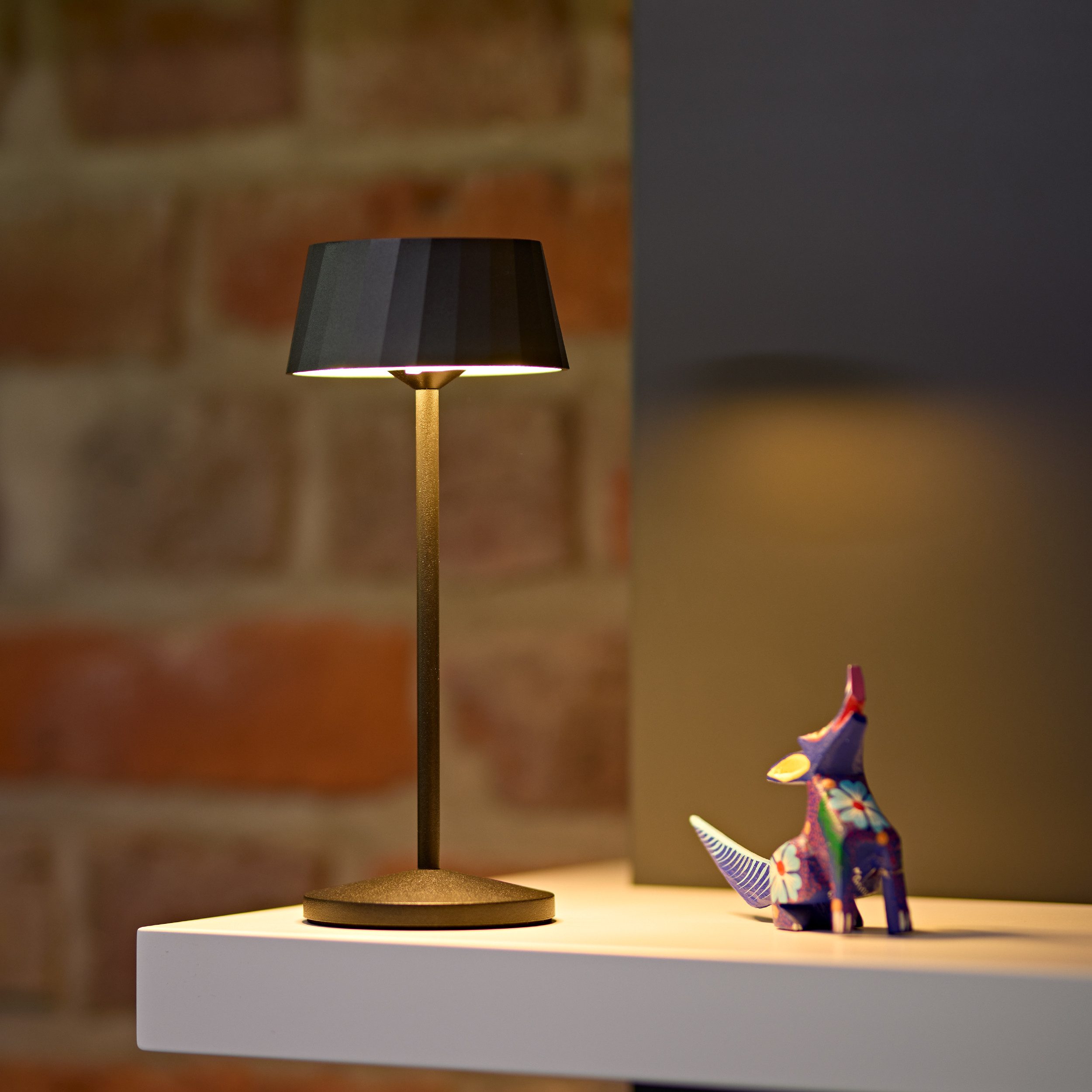 SIGOR LED Tischleuchte Akku-Tischleuchte, LED fest integriert, Warmweiß