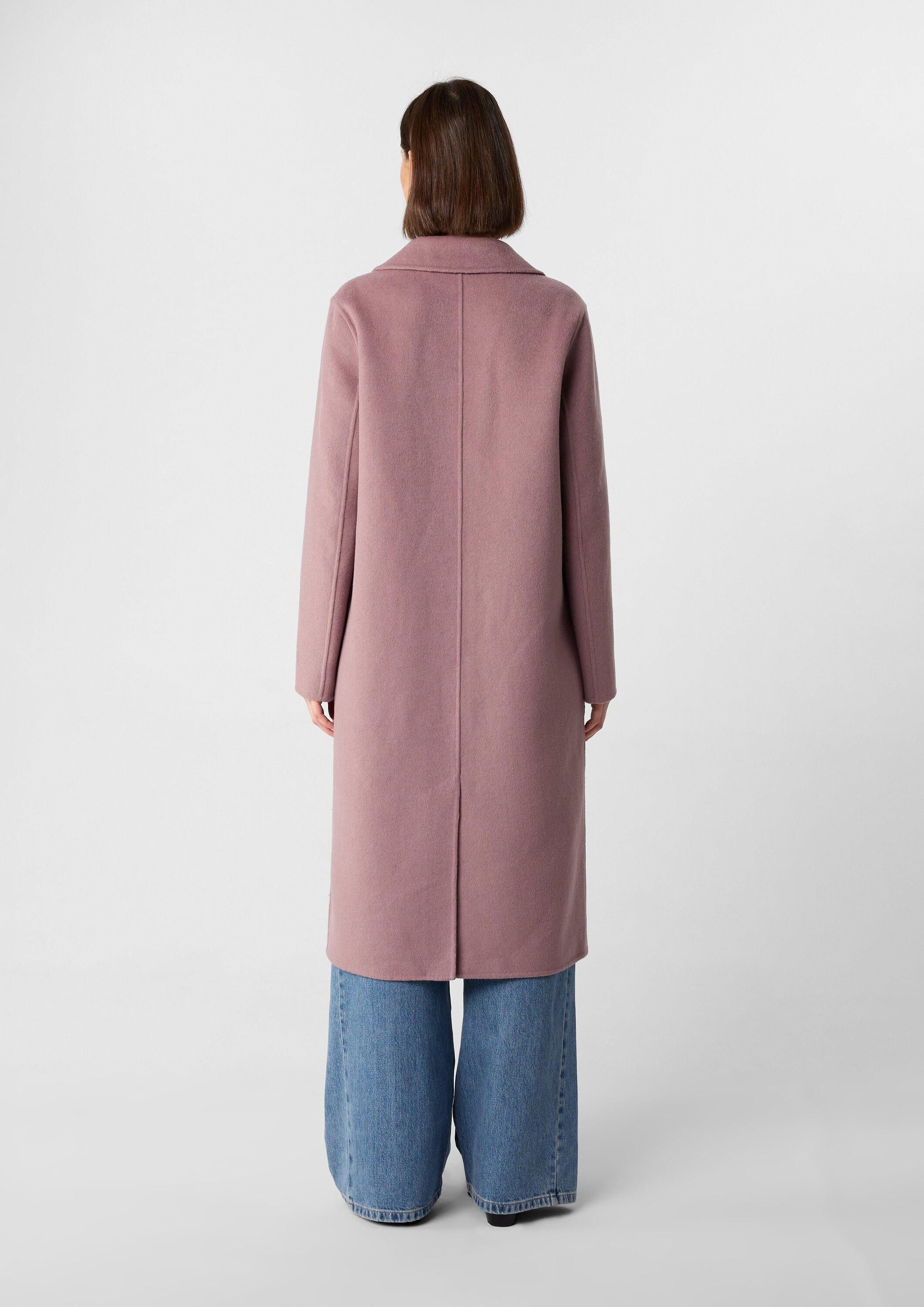 comma Funktionsmantel Outdoor-Mantel Langer Doubleface-Mantel mit aufgesetzten Taschen