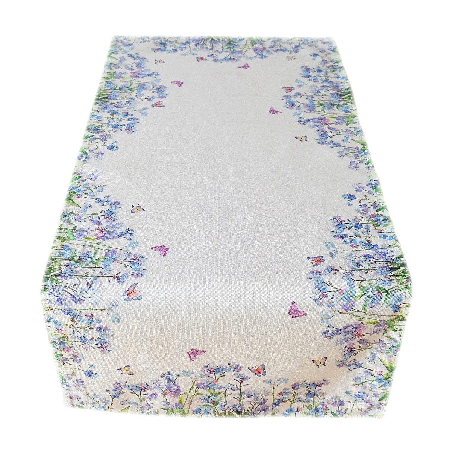 texpot Tischläufer Tischläufer Druckmotiv Blumen und Schmetterlinge (1-tlg) günstig online kaufen