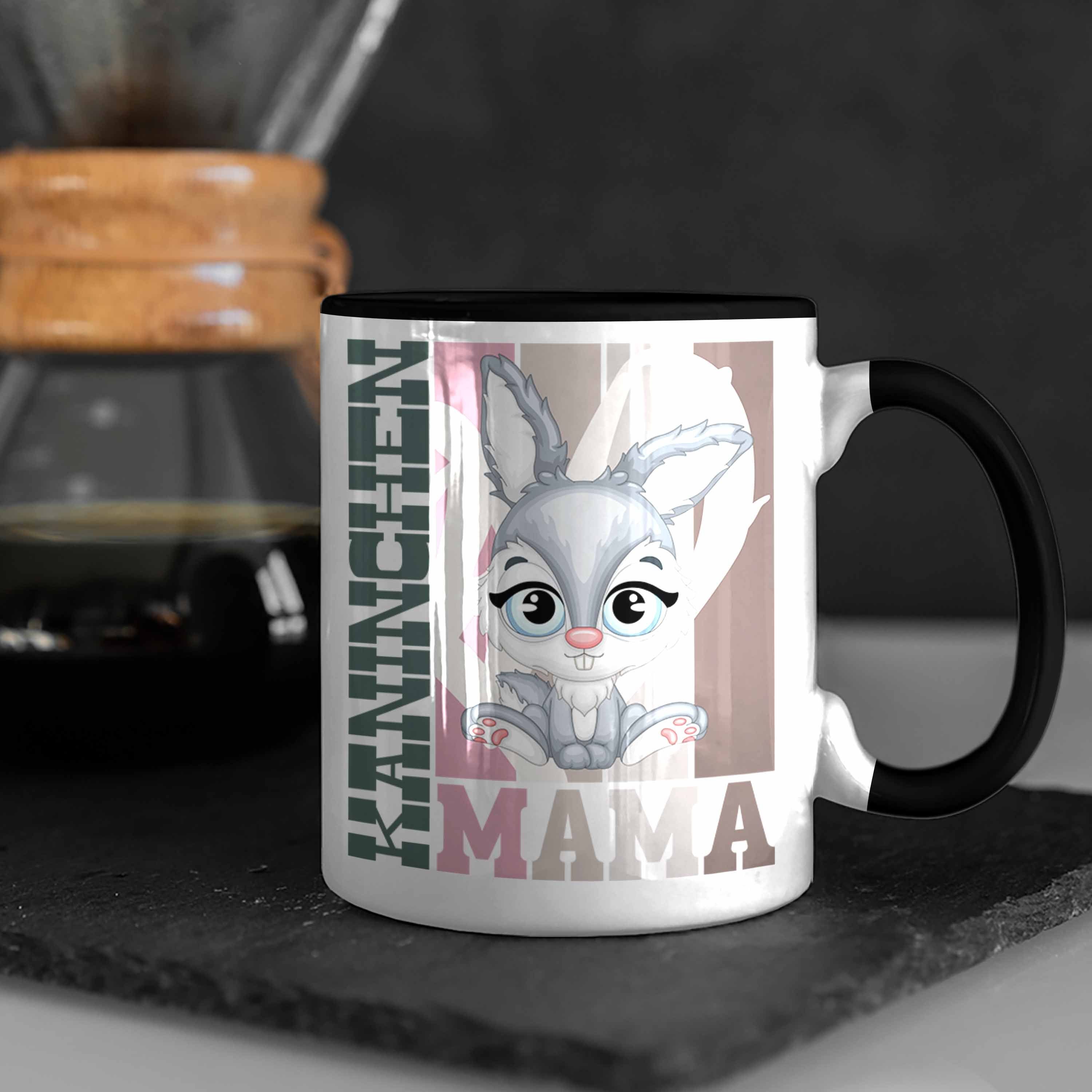 Trendation Tasse Spruch für Trendation Tasse Besitzerin Schwarz Hasen Mama Kaninchen - Geschenk