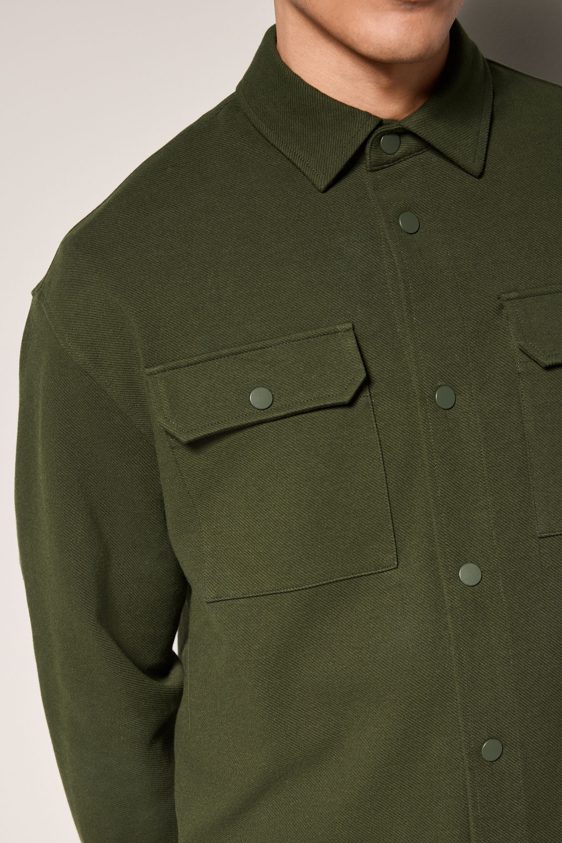 Next Hemdjacke Hemdjacke mit Druckknopfverschluss aus Jersey (1-St)