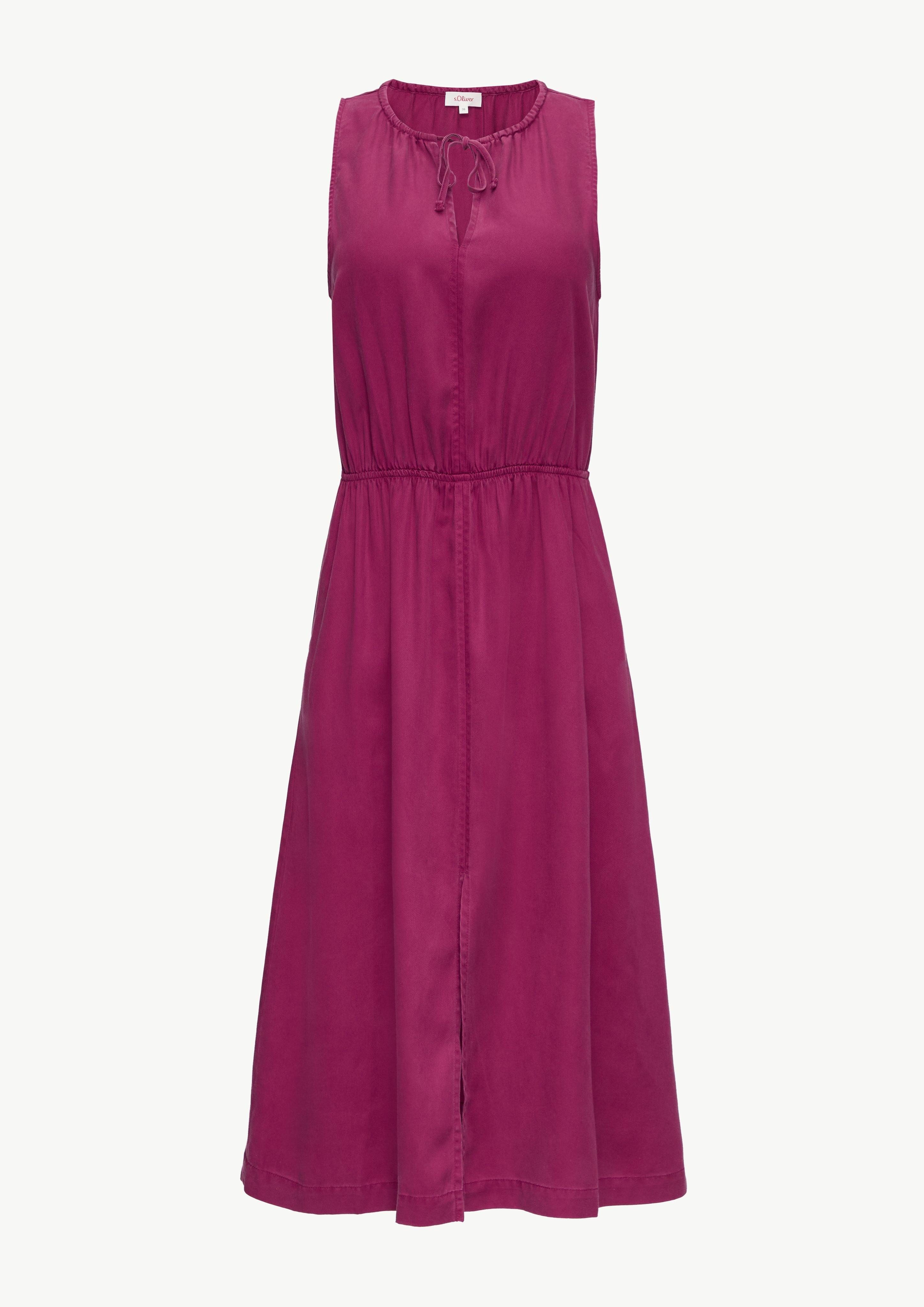 s.Oliver Maxikleid Midi-Kleid aus Lyocell mit günstig online kaufen