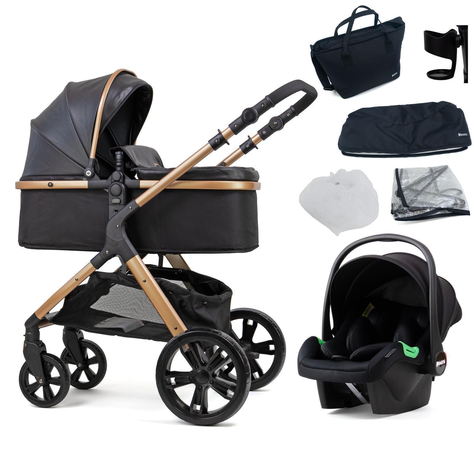 Pixini Kombi-Kinderwagen Pixini Nelio Kinderwagen 3in1 Set