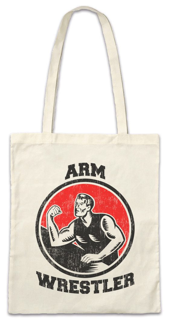 Beuteltasche Arm Wrestler Stofftasche Over The Gym Armdrücken Top Wrestling