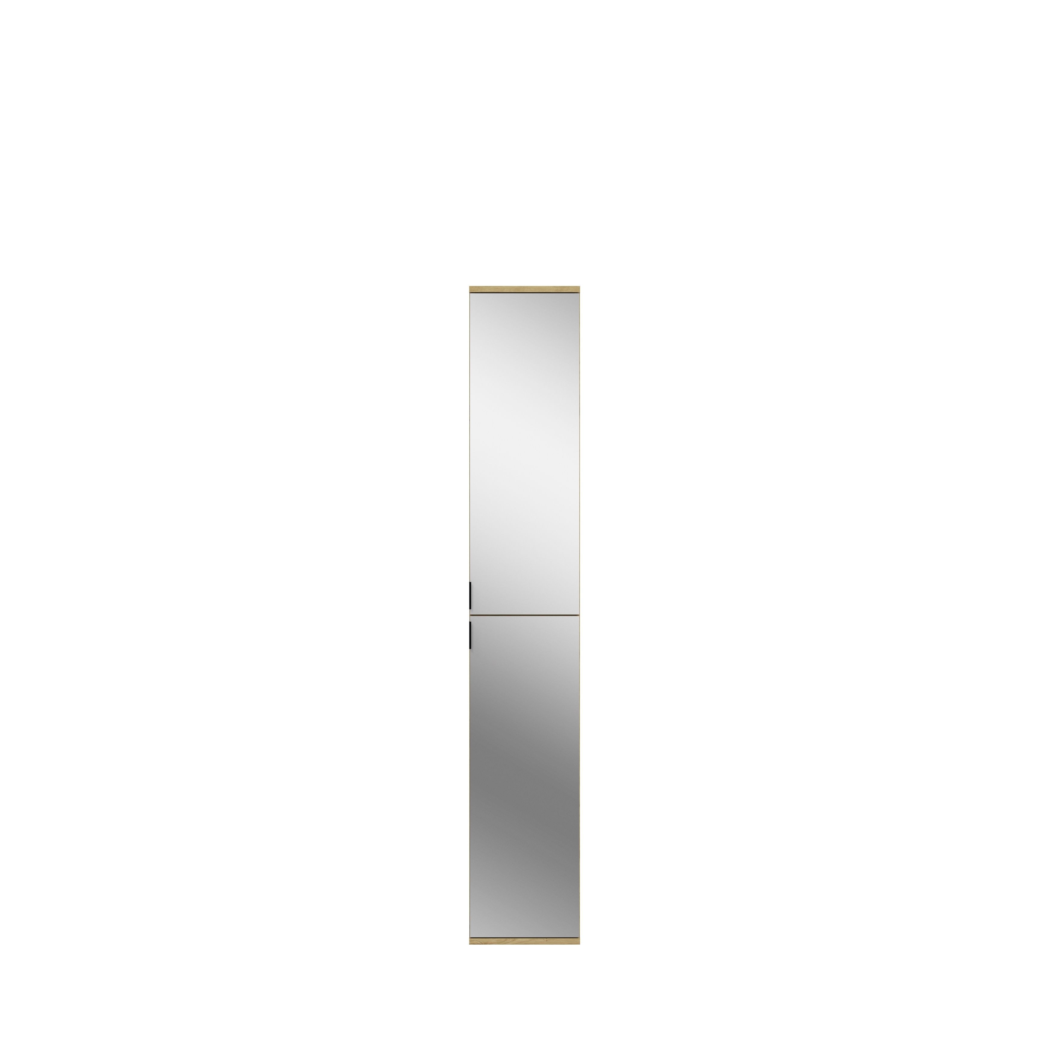 furnling Garderobenschrank Professor Breite 60 cm, 2 Spiegeltüren, 2 Türen, Artisan Eiche