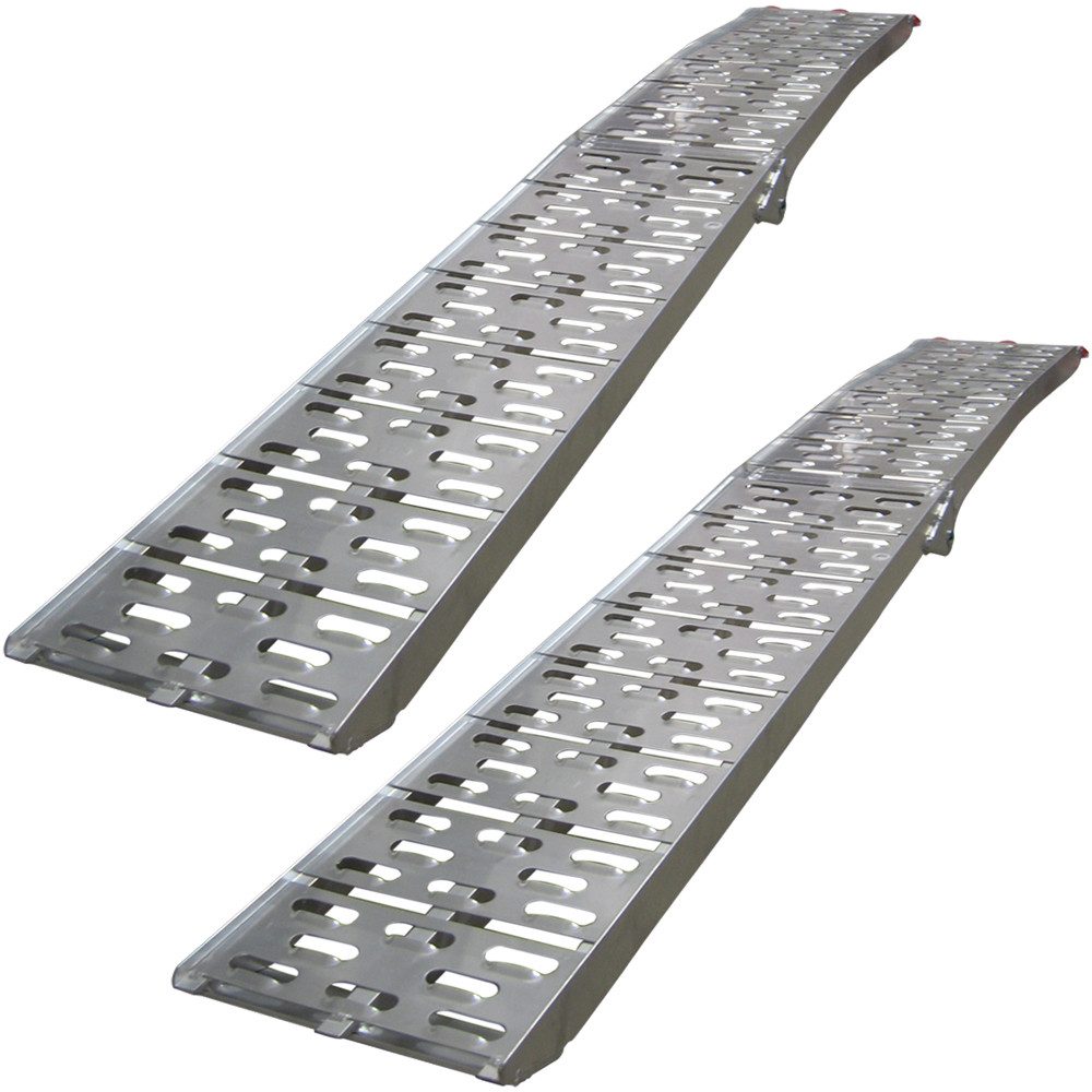 Auffahrrampe Auffahrrampe 2er Set Verladerampe Aluminium klappbar 226x29,5cm 680kg