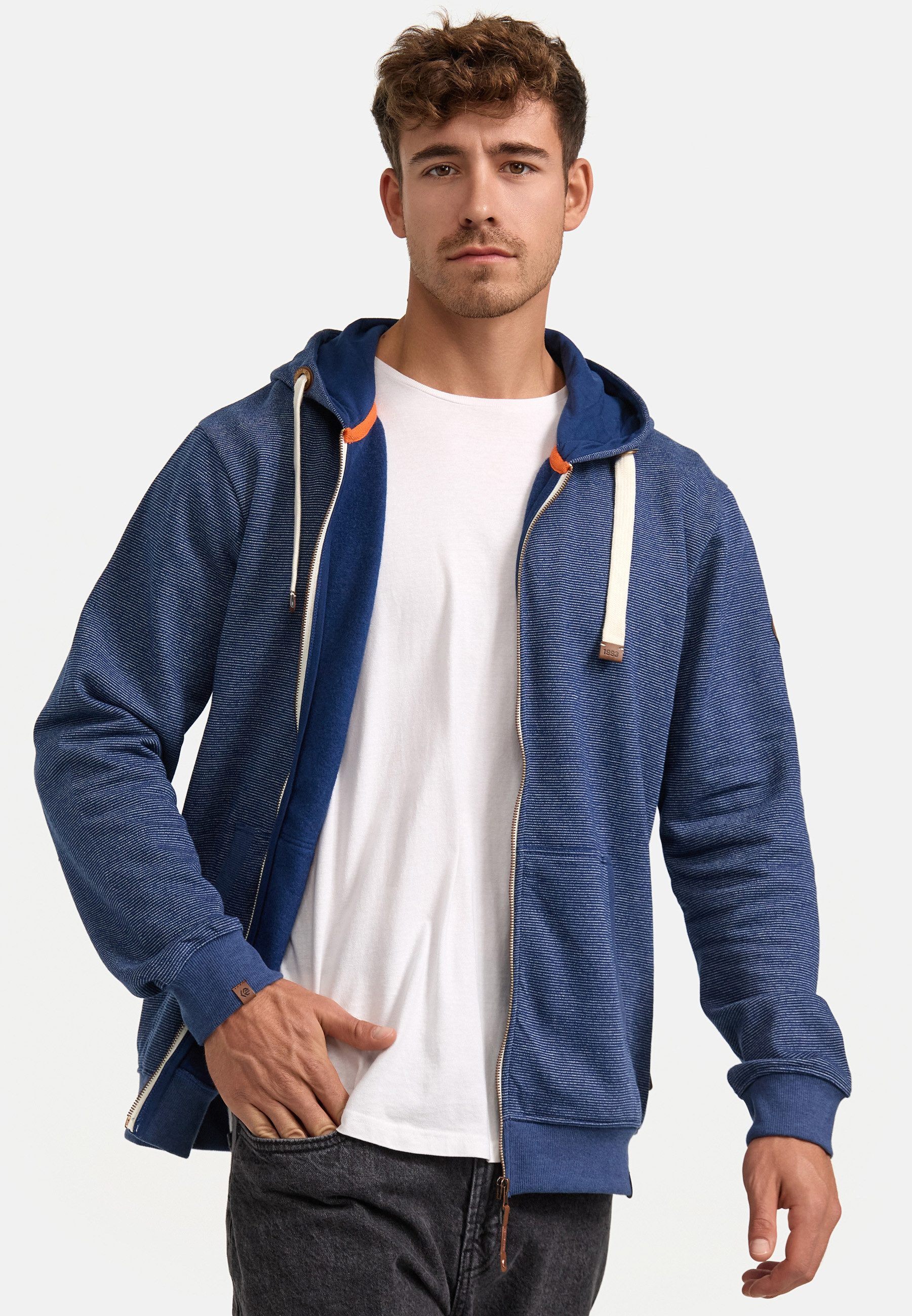 Indicode Sweatjacke INBaustian mit kuscheliger Innenseite günstig online kaufen