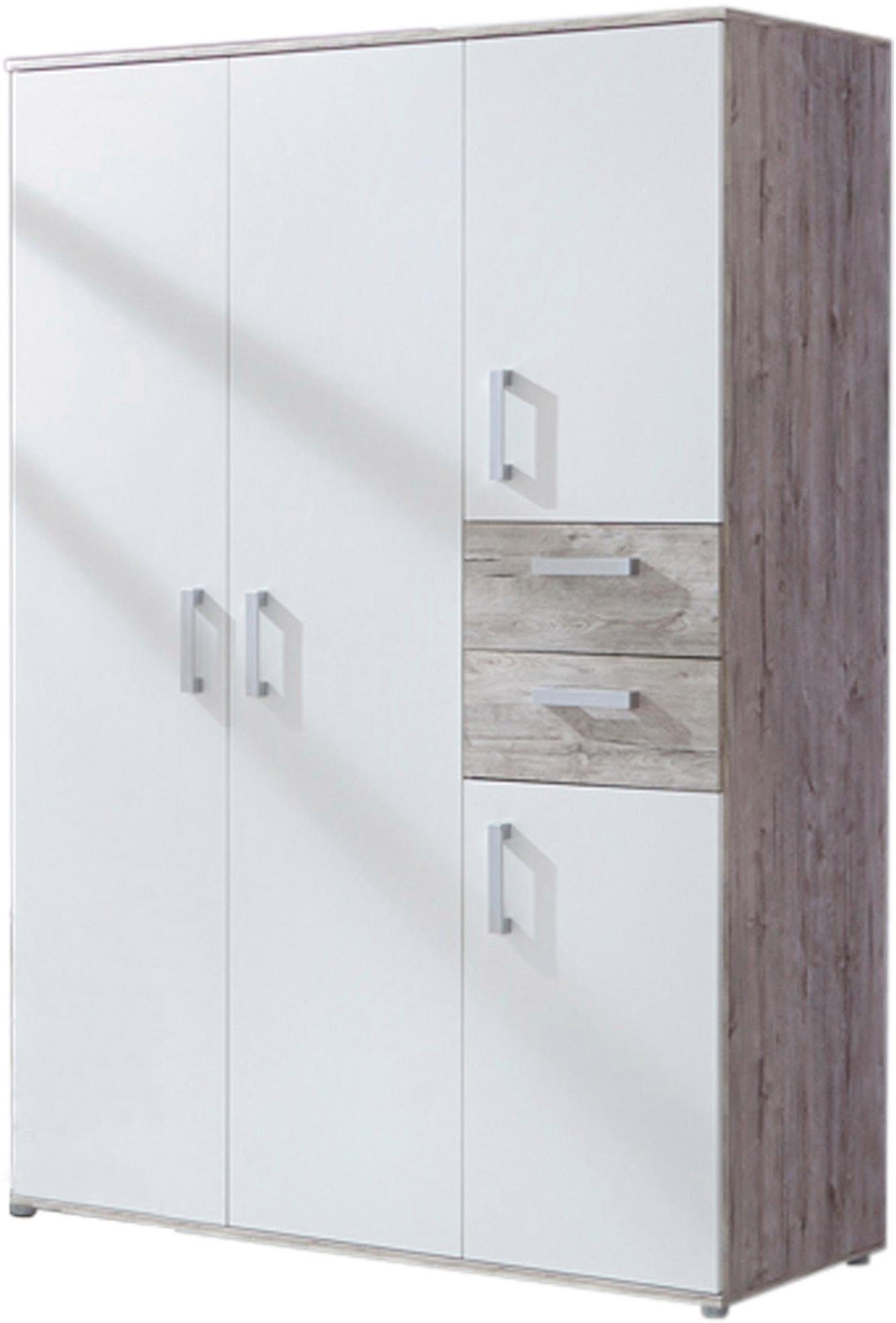 Drehtürenschrank  Bennet ¦ mehrfarbig ¦ Maße (cm): B: 130 H: 188 Baby > Bab günstig online kaufen