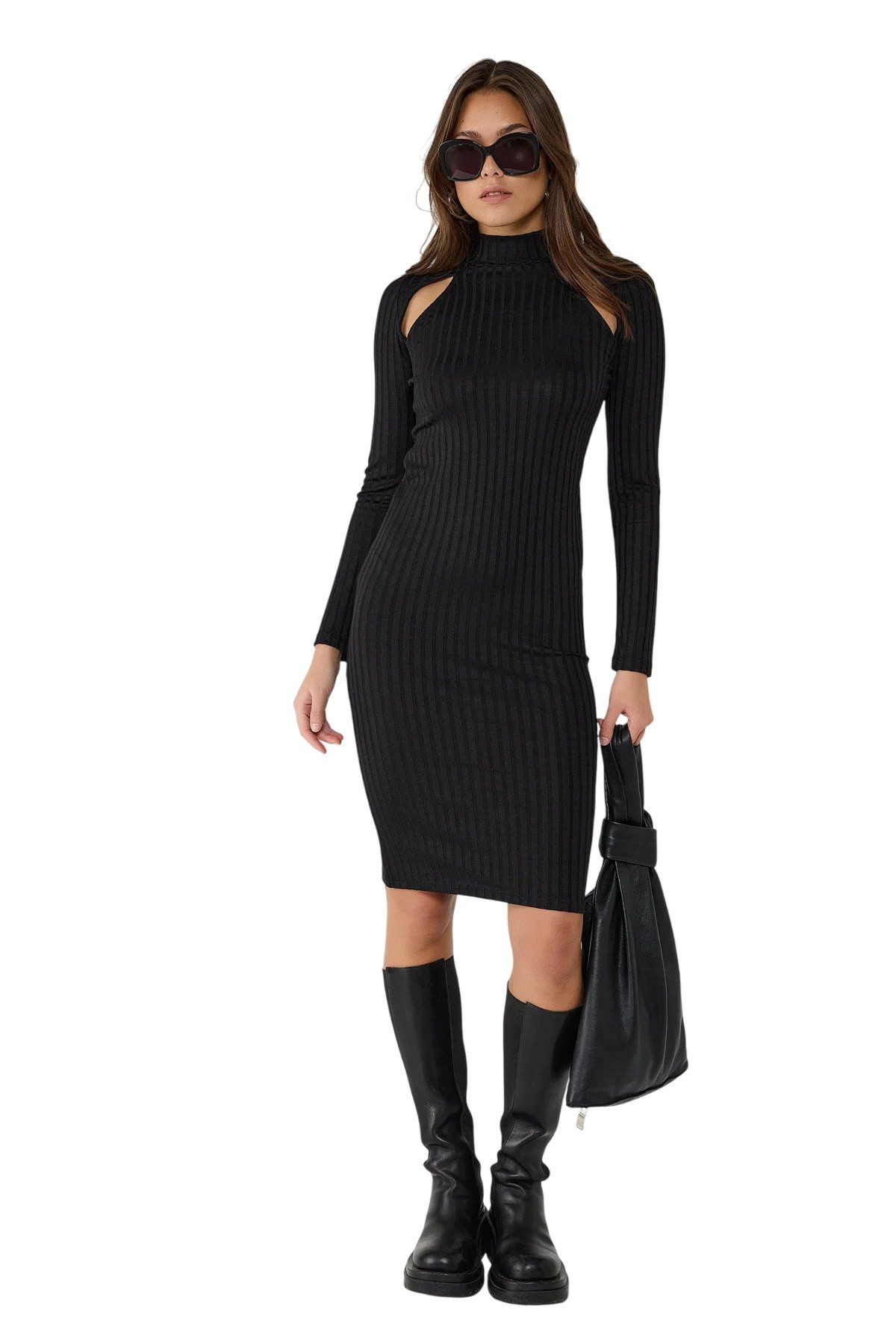 Midikleid Langärmeliges Kleid