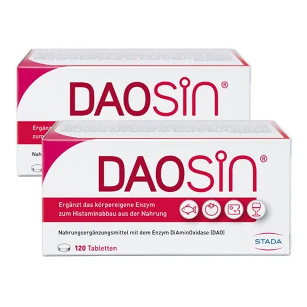Daosin® Spar-Set: 2x DAOSIN Tabletten, 2 er Spar-Set à 120 St., 52,8 g, Ergänzt das körpereigene Enzym zum Histaminabbau