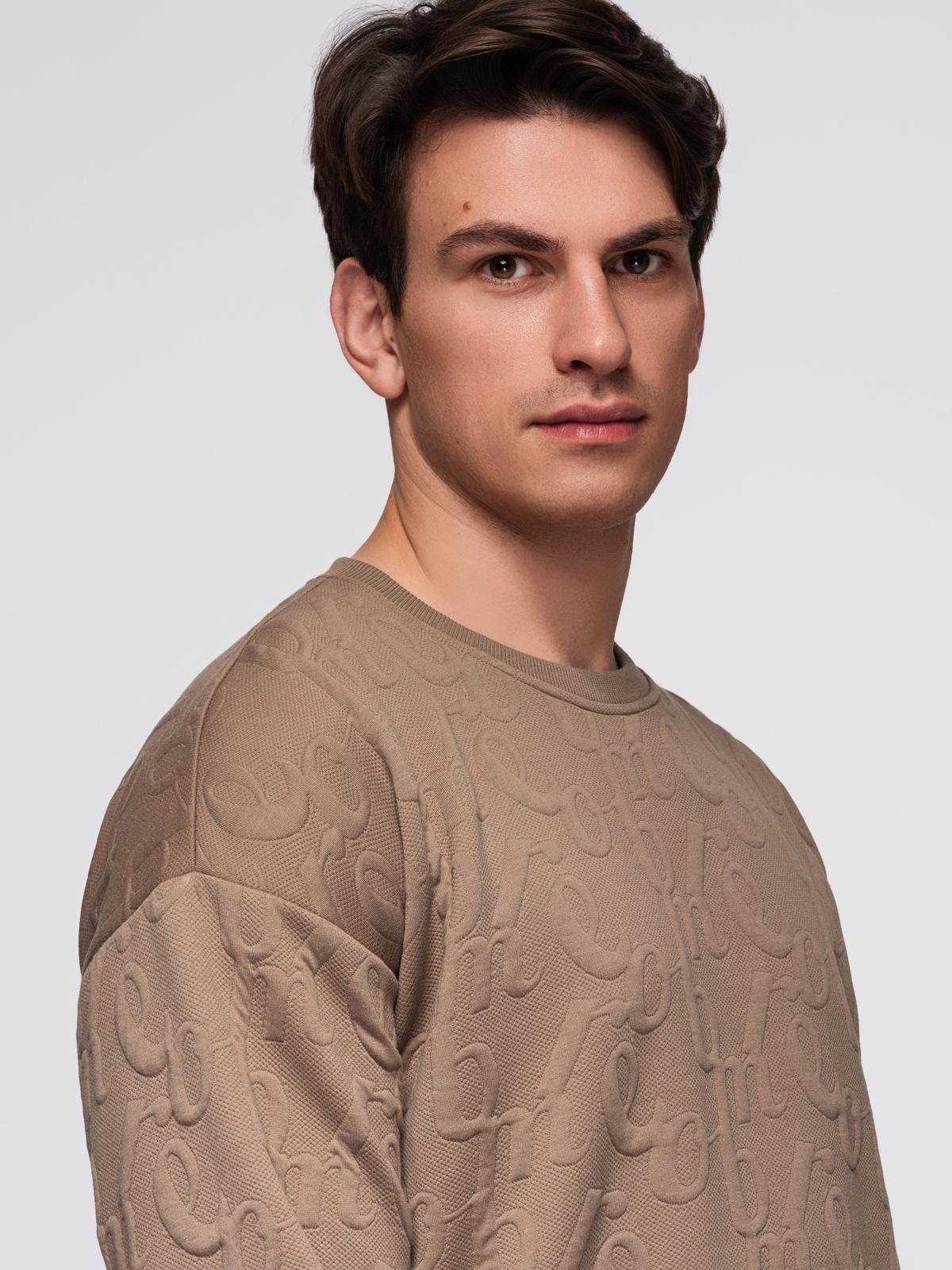 Sweatshirt Sweatshirt RELAXED FIT mit geprägten Buchstaben