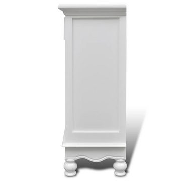 vidaXL Sideboard Holzschränkchen mit 2 Türen 1 Schublade Weiß