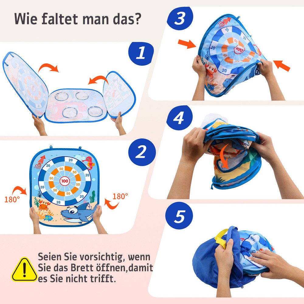 CLTYQ Spielzeug-Gartenset geeignet für Kinder ab 3 Jahren, 3-in-1 Wurfspiel mit Sandsäckchen, (für drinnen, draußen und Gartenpartys), Geburtstagsgeschenk,Indoor-, Garten- und Partyspielzeug