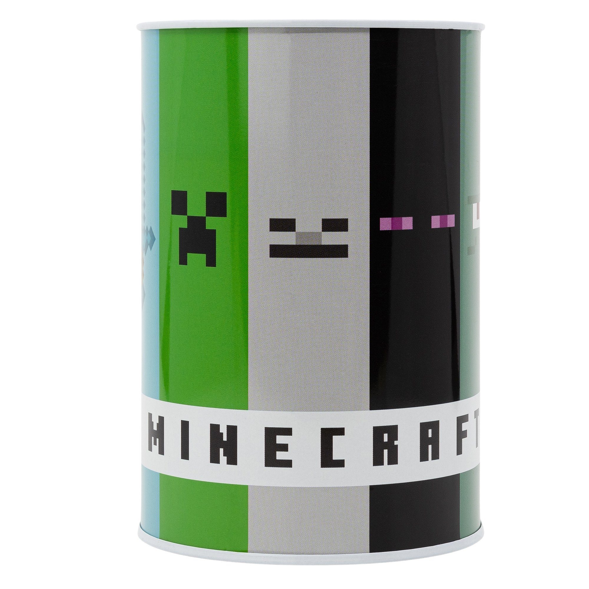 Minecraft Spardose Minecraft Creeper Enderman Zombie Skelett XL Spardose aus Weißblech