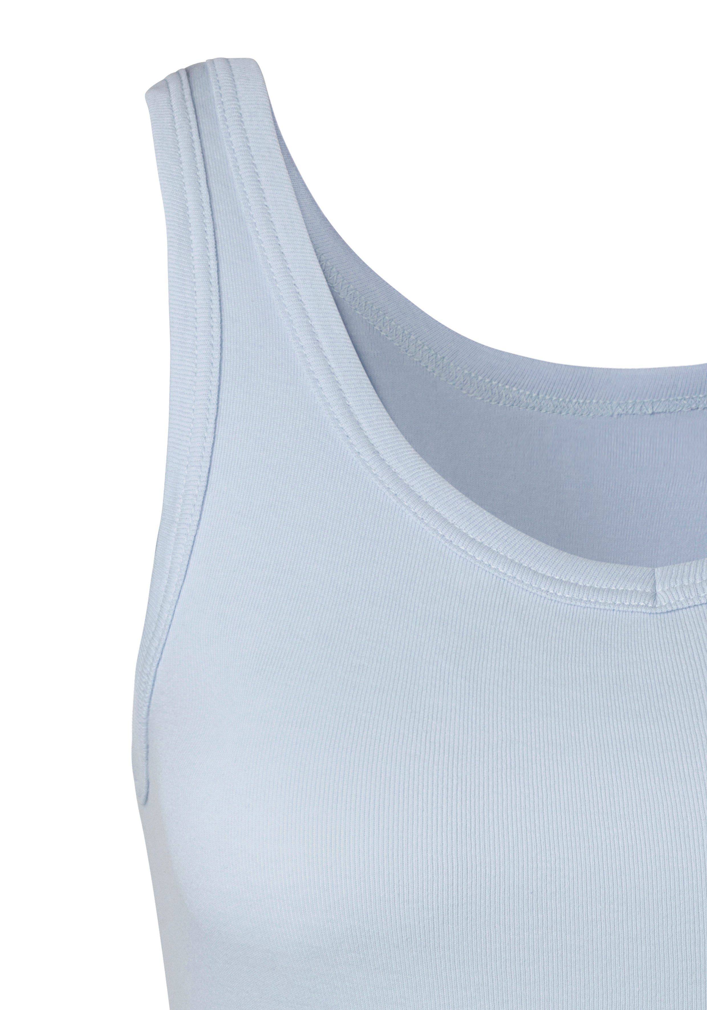 rosé, Unterziehshirt Tanktop, fleur Baumwolle, 6-St) Achselhemd aus reiner blau, mint petite (Packung,