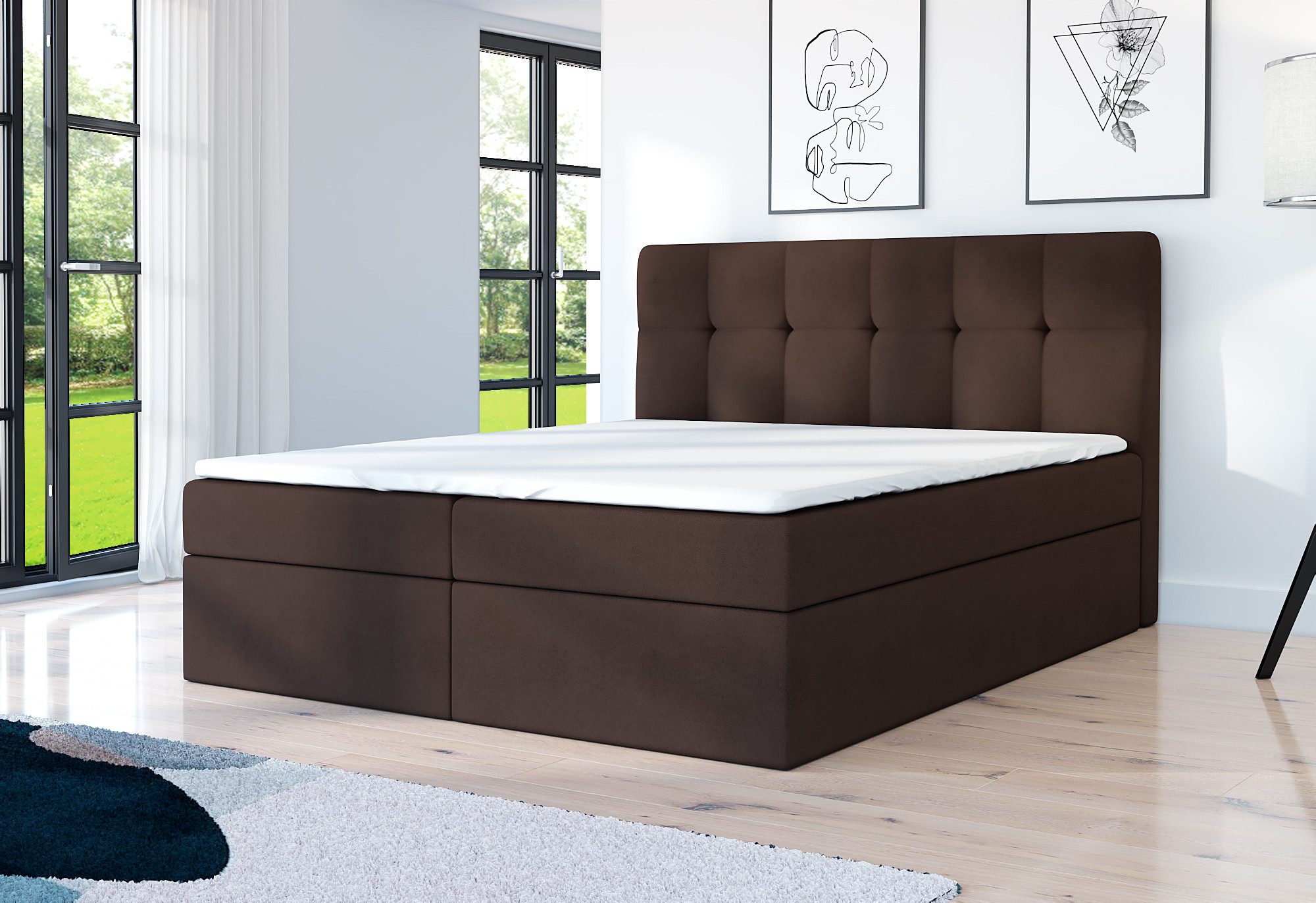 A&J MöbelLand GmbH Boxspringbett ARNOR mit 2 Bettkästen und Topper.