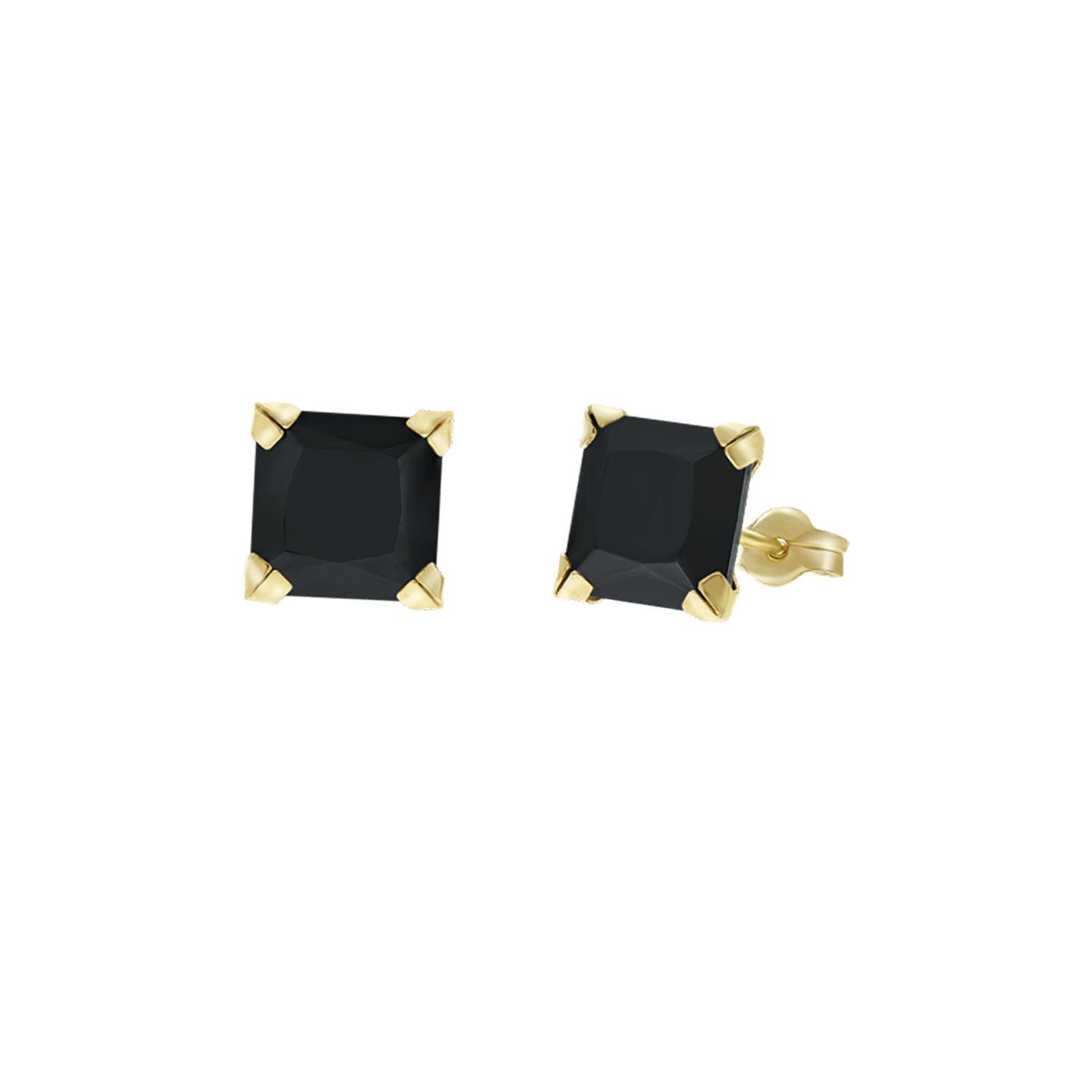 LUCARDI Paar Ohrstecker Ohrring - 585 Gold - Gold - Zirkonia - Herren